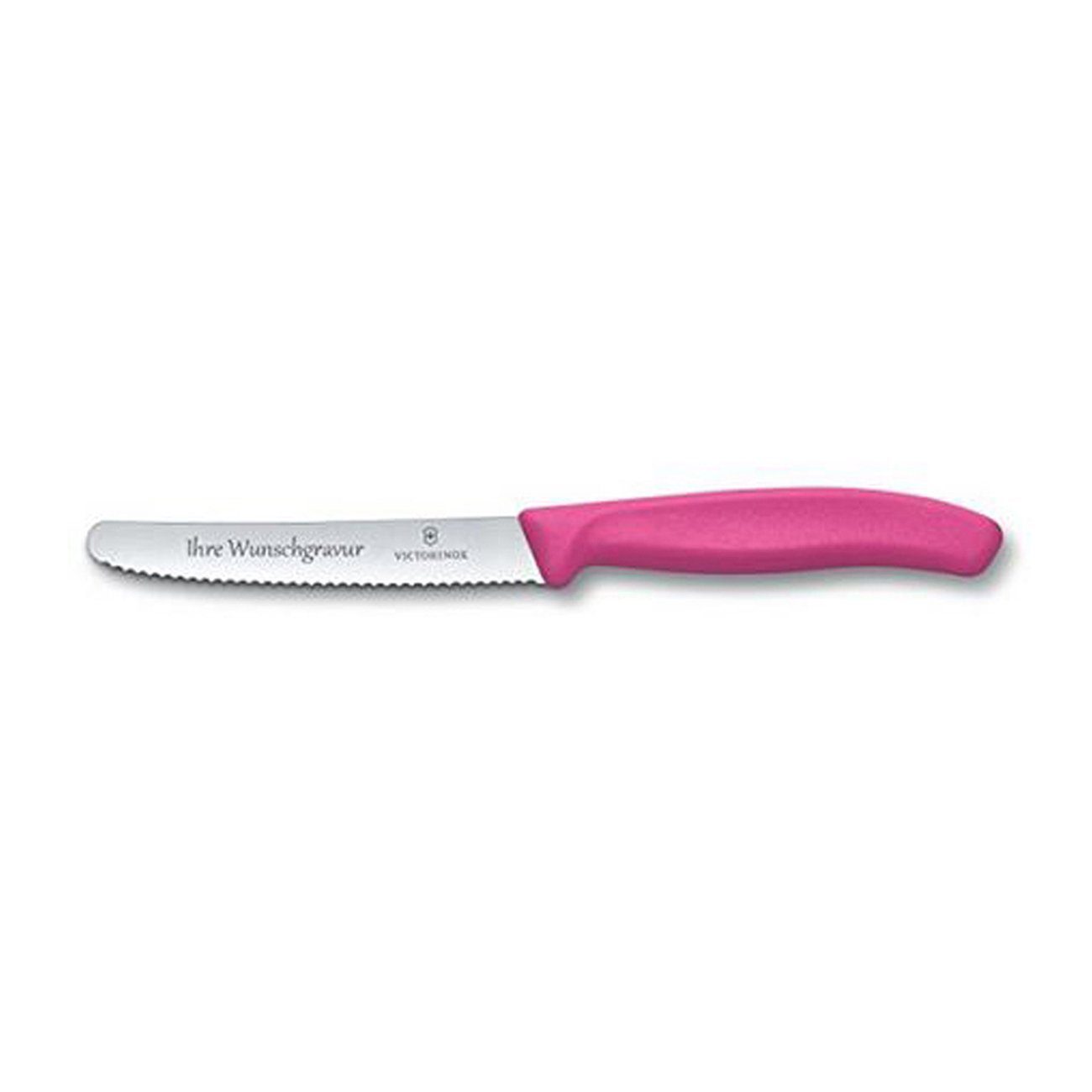Brotzeitmesser SwissClassic Frühstücksmesser (pink) mit persönlicher Gravur