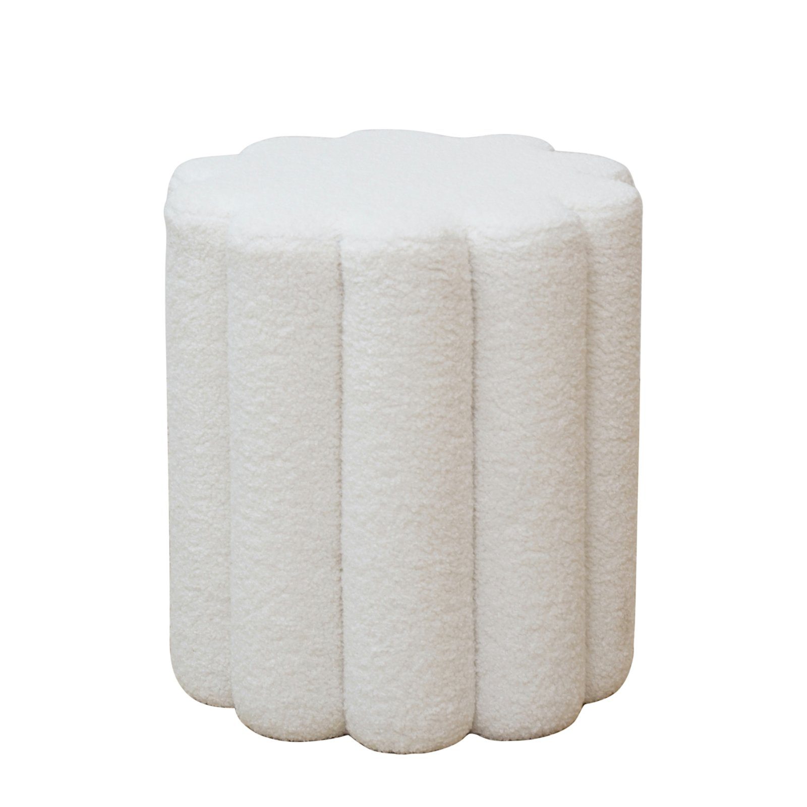 SVITA Hocker DAHLIA, Teddy-Bouclé, Polsterhocker, Sitzgelegenheit, günstig online kaufen