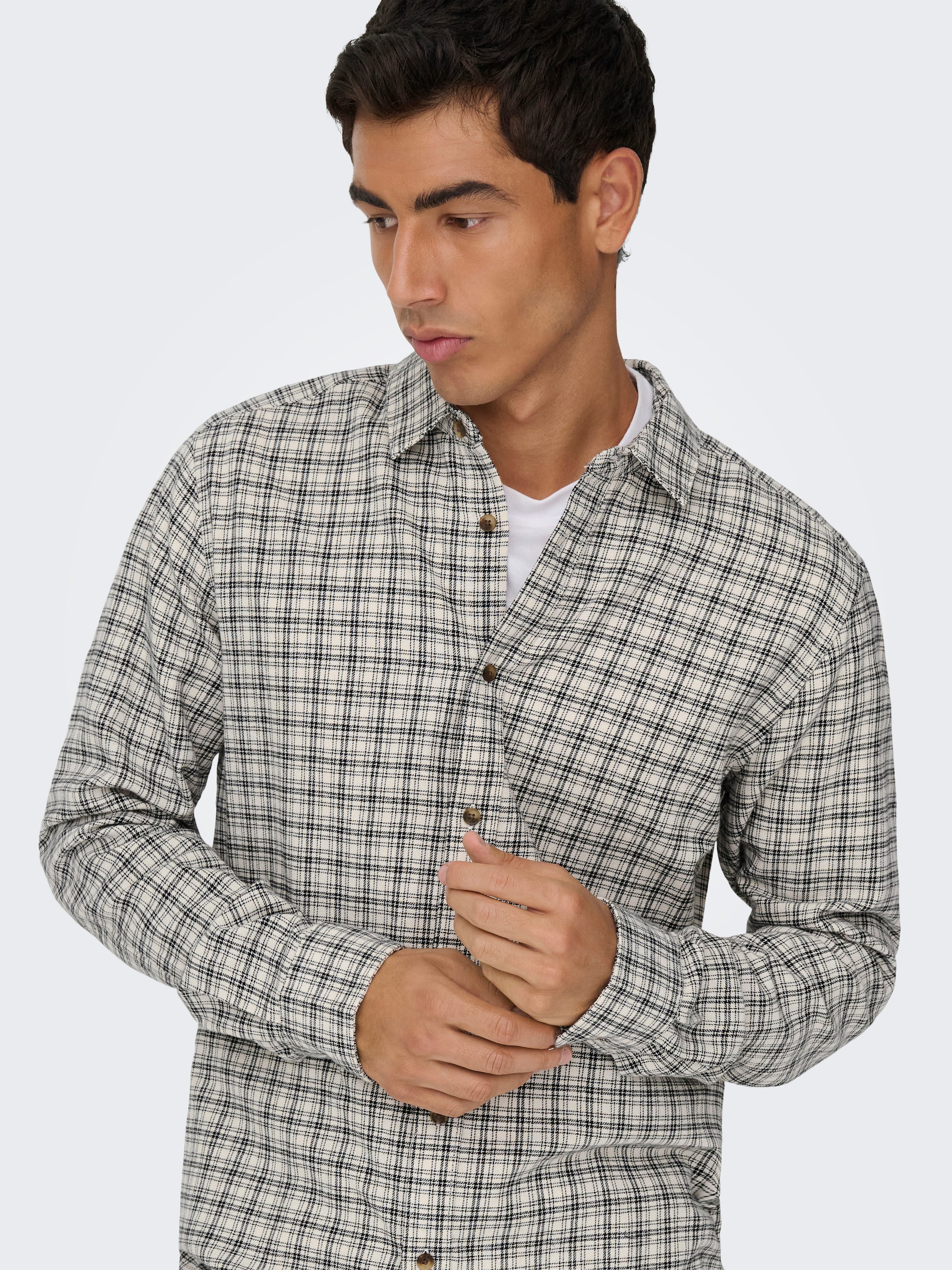ONLY & SONS Karohemd GUDMUND LS CHECKED SHIRT Baumwolle, slim fit