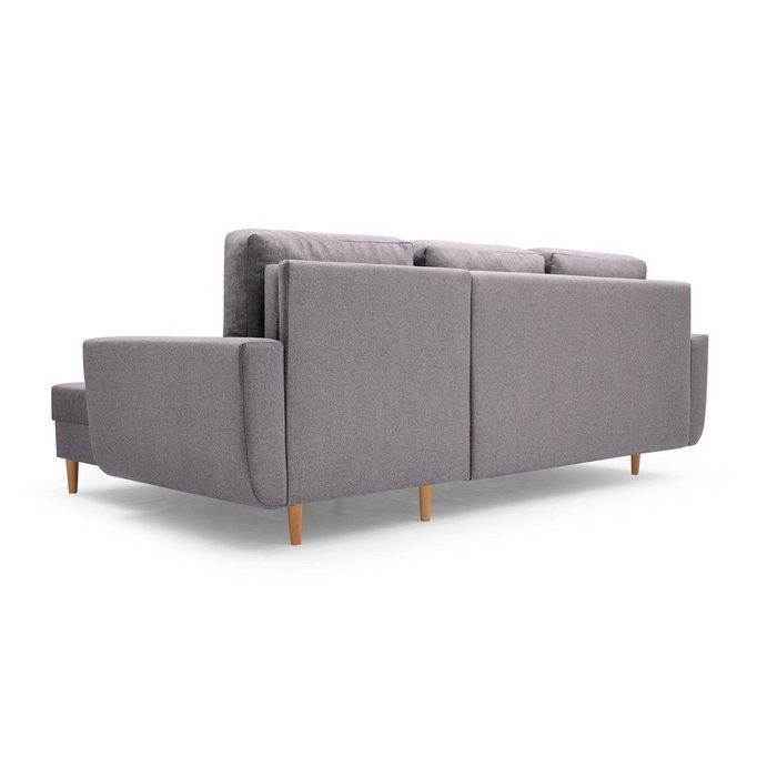 Beautysofa Polsterecke Couch Sofa Ecksofa ONLY mit Schlaffunktion mit universelle Ottomane