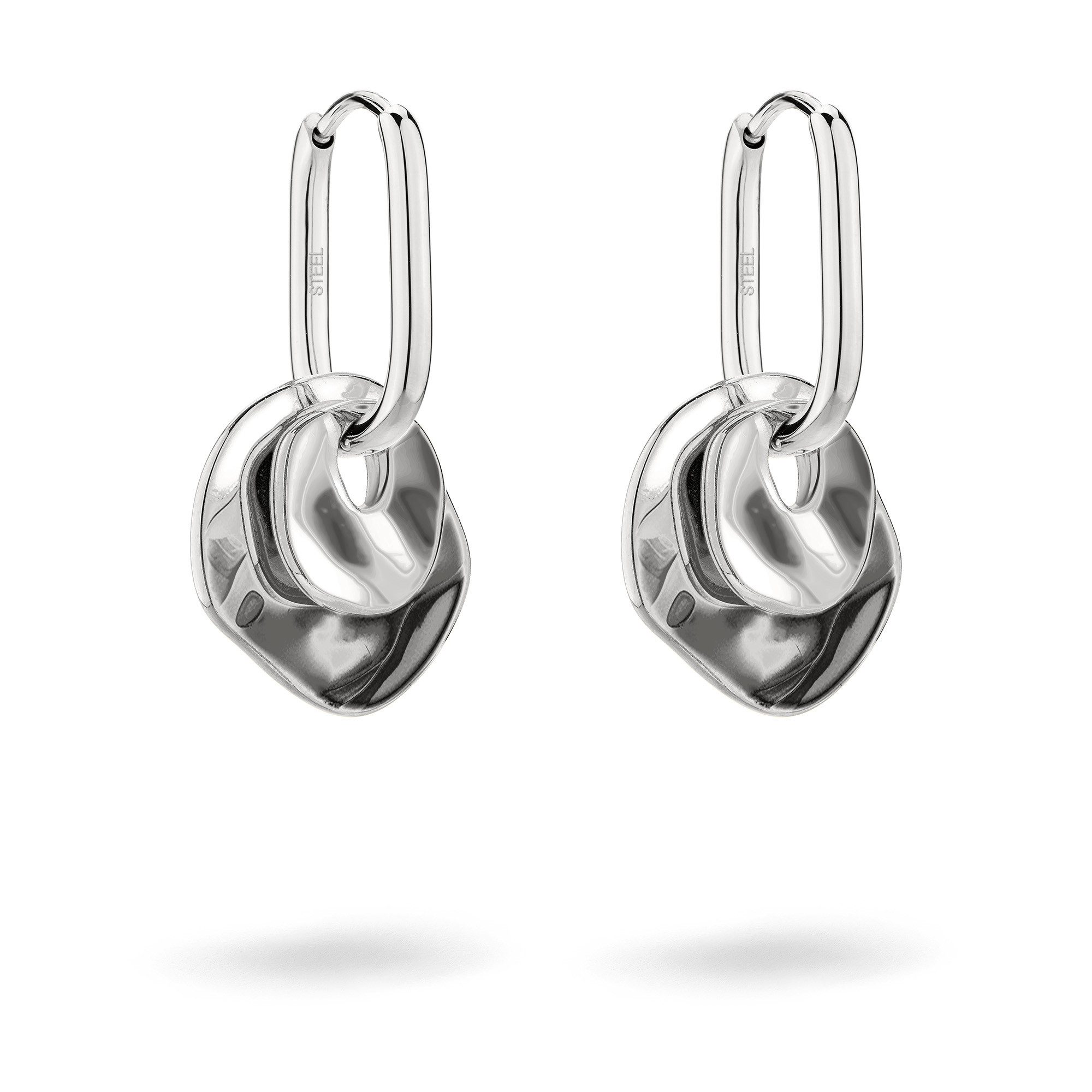 Paar Creolen Schmuck Geschenk Ohrringe mit 2 abnehmbaren Einhängern Organics