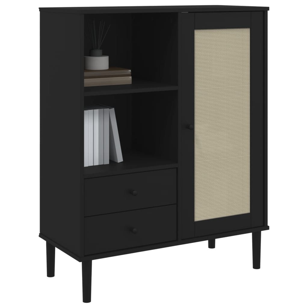 vidaXL Highboard Highboard SENJA Rattan-Optik Schwarz günstig online kaufen
