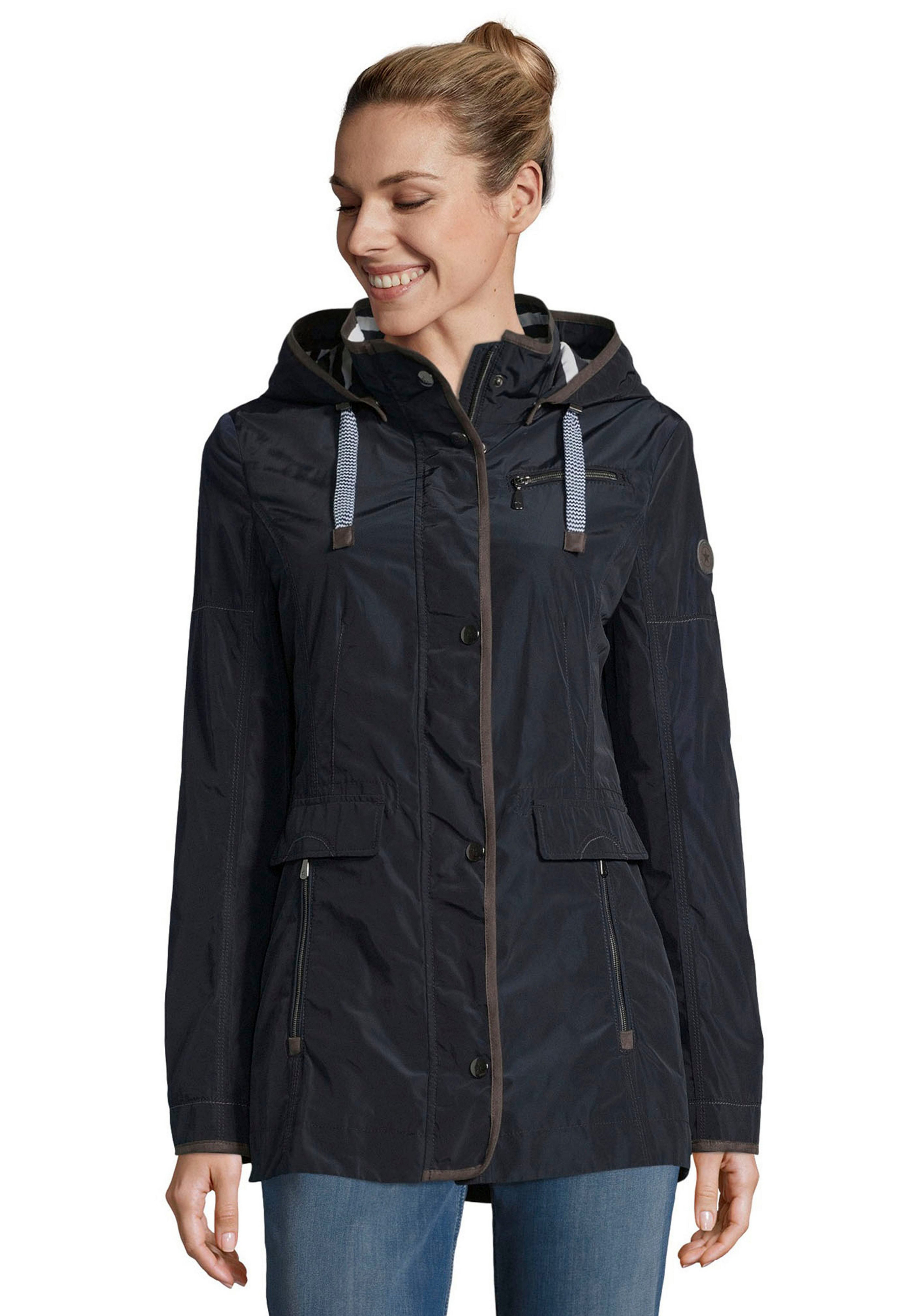 Gil Bret Langjacke mit Kapuze & modisch getreiftem Futter online kaufen ...
