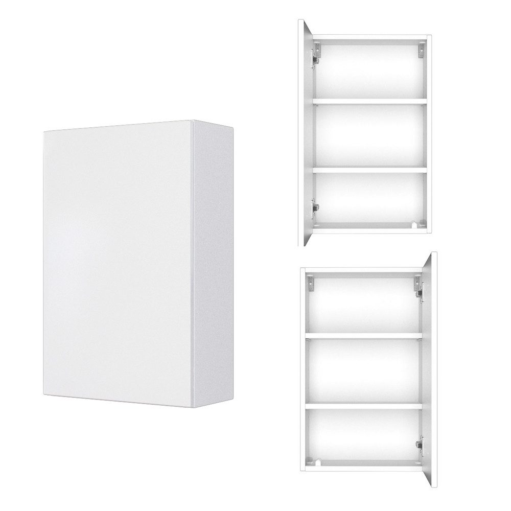 Lomadox Hängeschrank LAURIA-03 Badezimmer 40 cm in matt weiß, BxHxT: ca. 40x64x20 cm