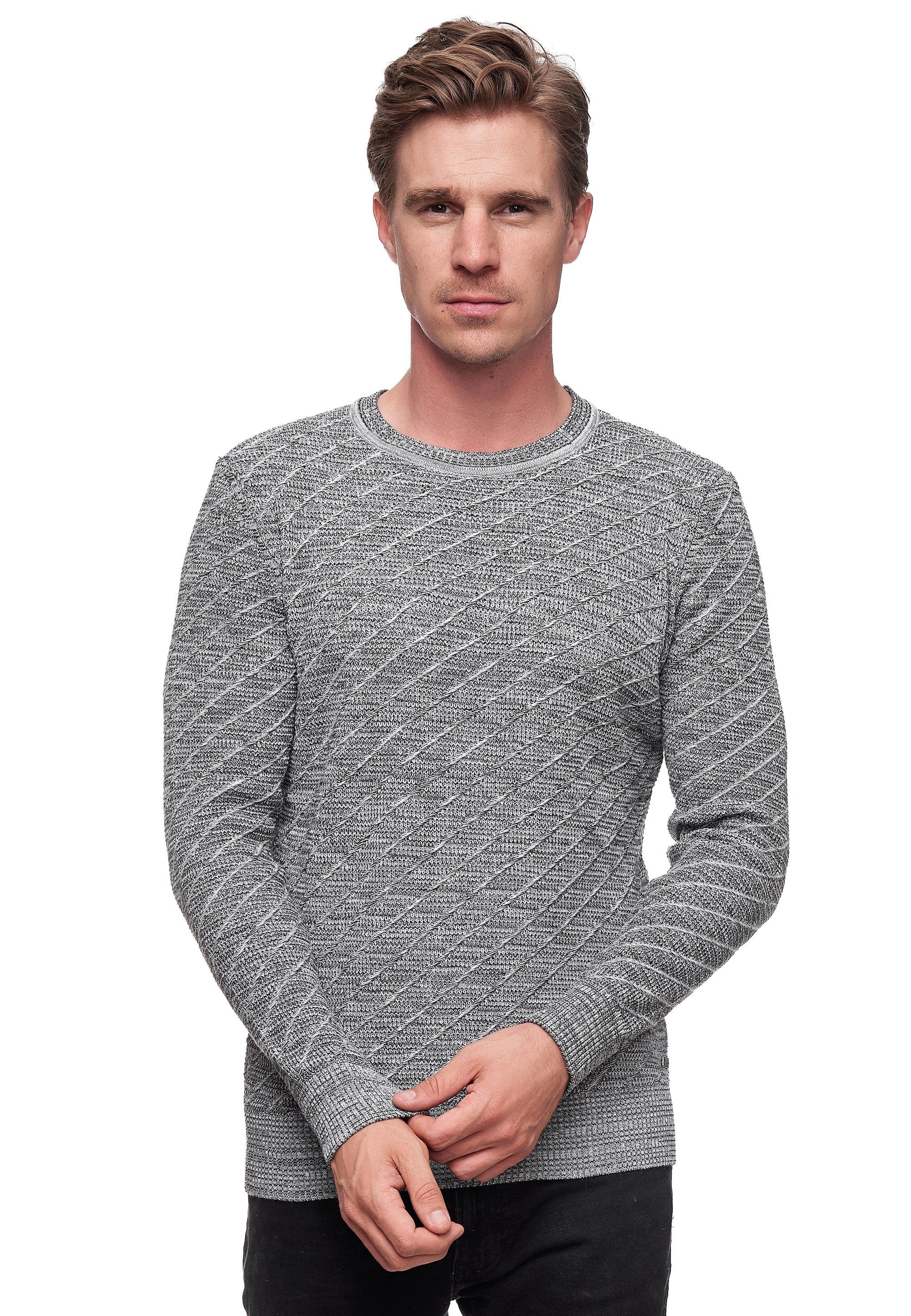 Rusty Neal Strickpullover in meliertem Strick-Design