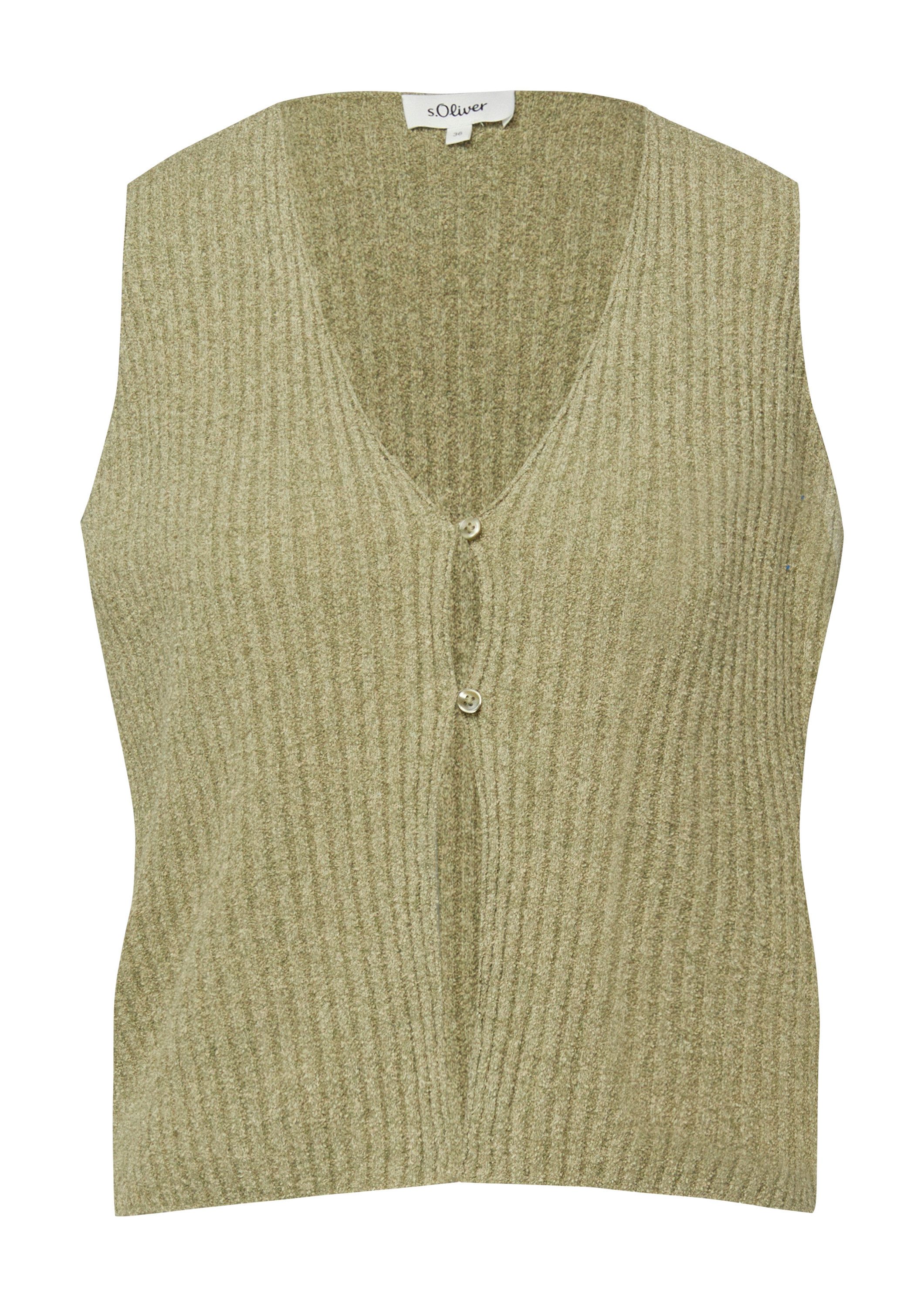 s.Oliver Funktionsweste Strickpullunder Leichte Strickweste aus Bouclé günstig online kaufen