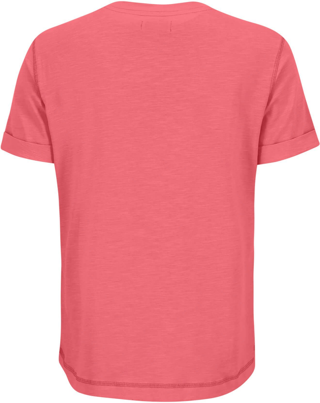 FYNCH-HATTON T-Shirt (1-tlg) vorhanden FYNCH-HATTON T-Shirt Ziernähte Basic coral