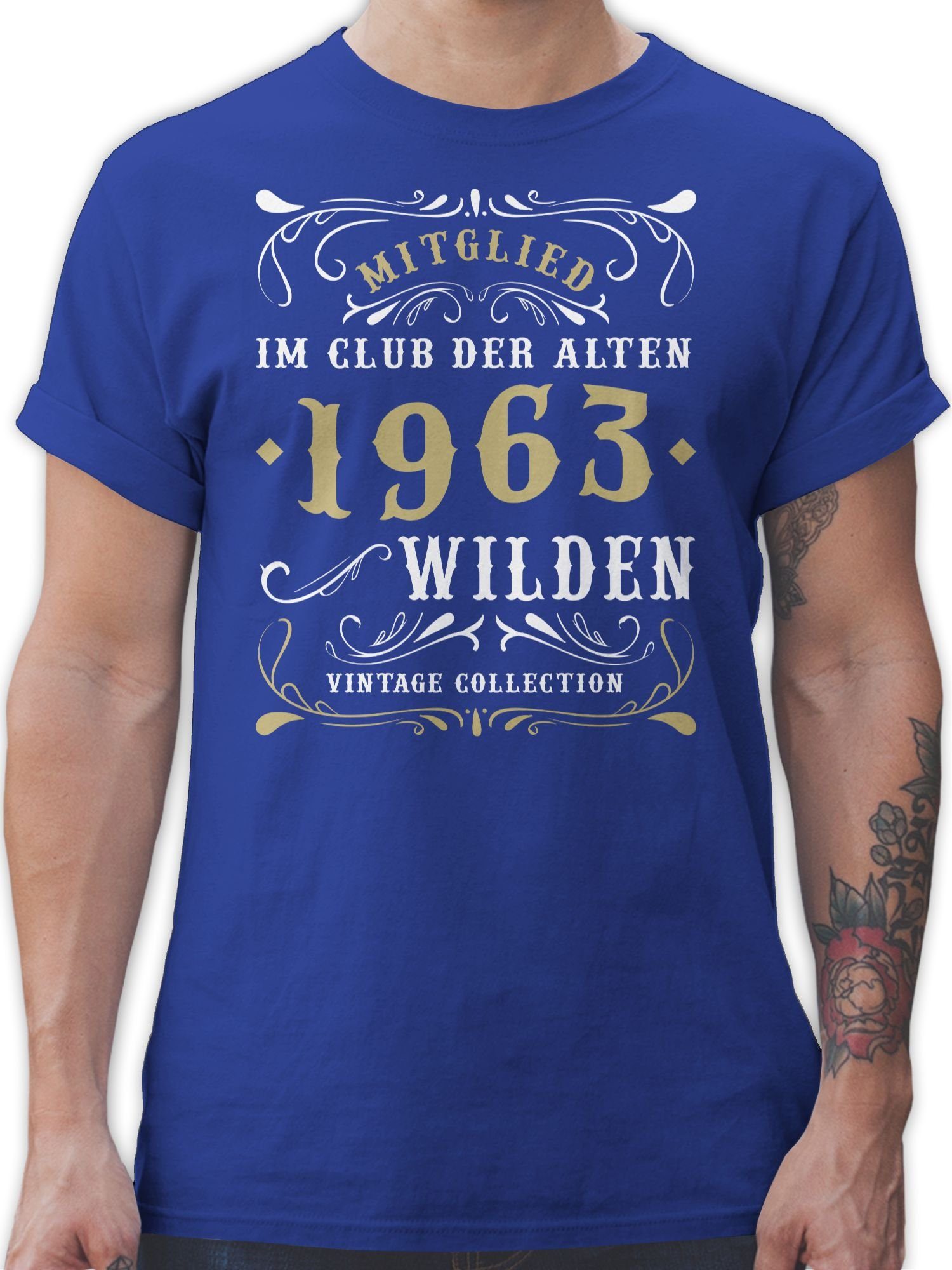 Shirtracer T-Shirt Mitglied im Geburtstag Club 3 alten 1963 der Royalblau 60. Wilden