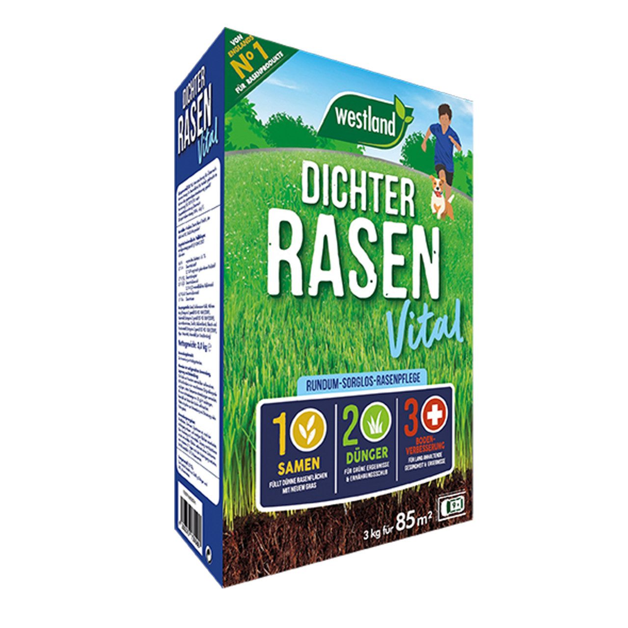 Westland Rasensamen Westland 3 in 1 Rasenpflege Dichter Rasen Vital 3