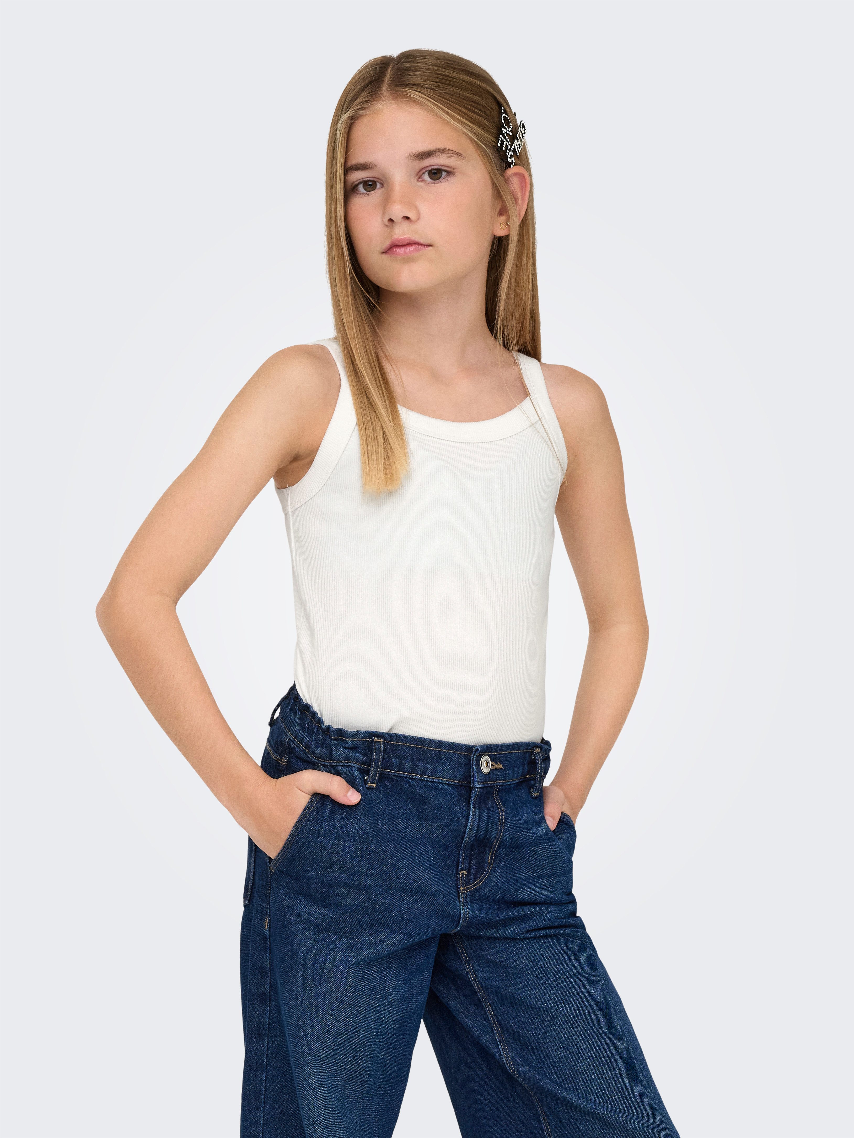 KIDS ONLY Trägertop KOGJILL LIFE S/L TOP CS JRS 2-PACK (Packung, 2-tlg) Baumwollmischung, elastisch