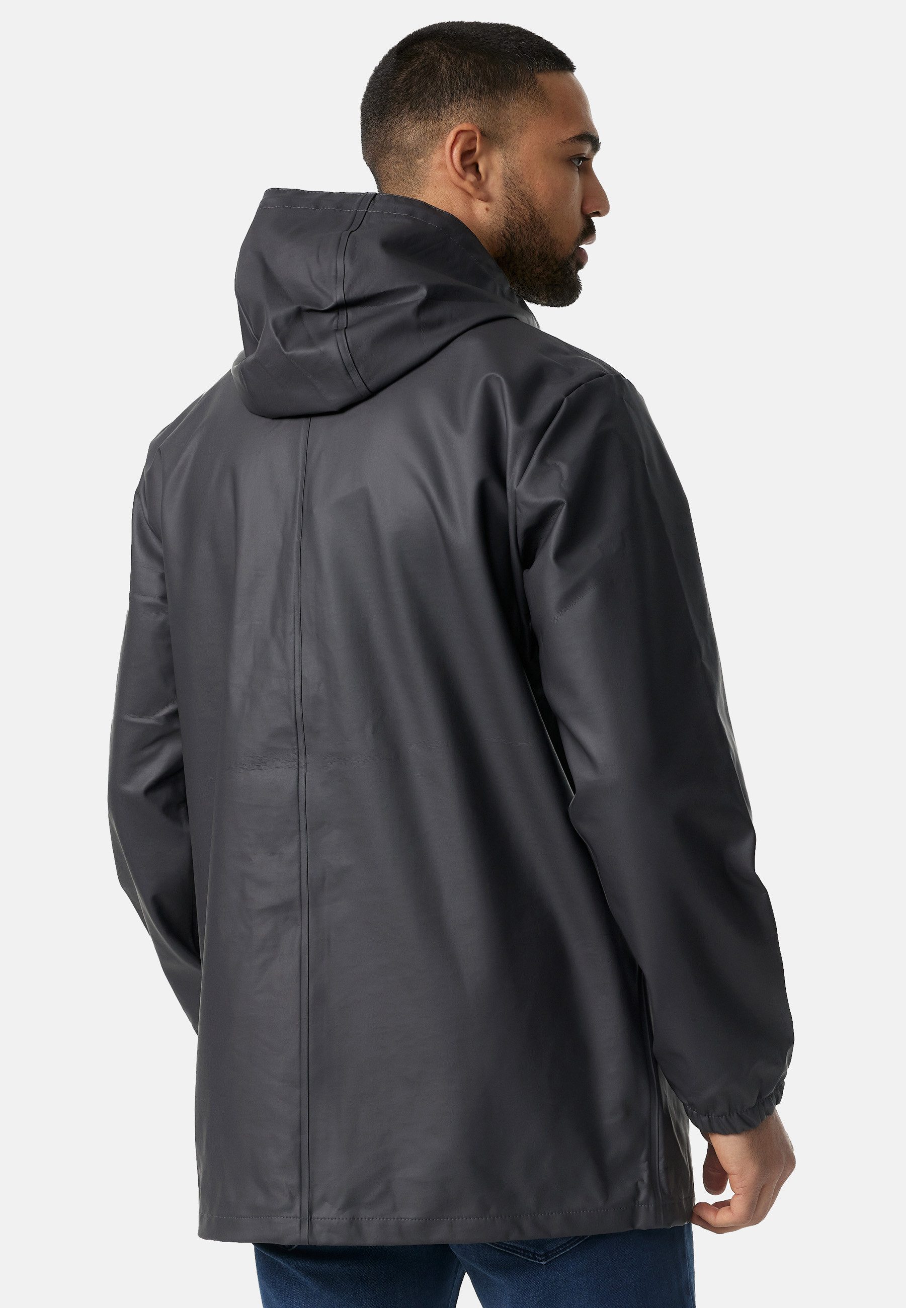 Indicode Regenjacke Herren Malmoe Nässeschutz Herrenjacke halblange, mit Kapuze