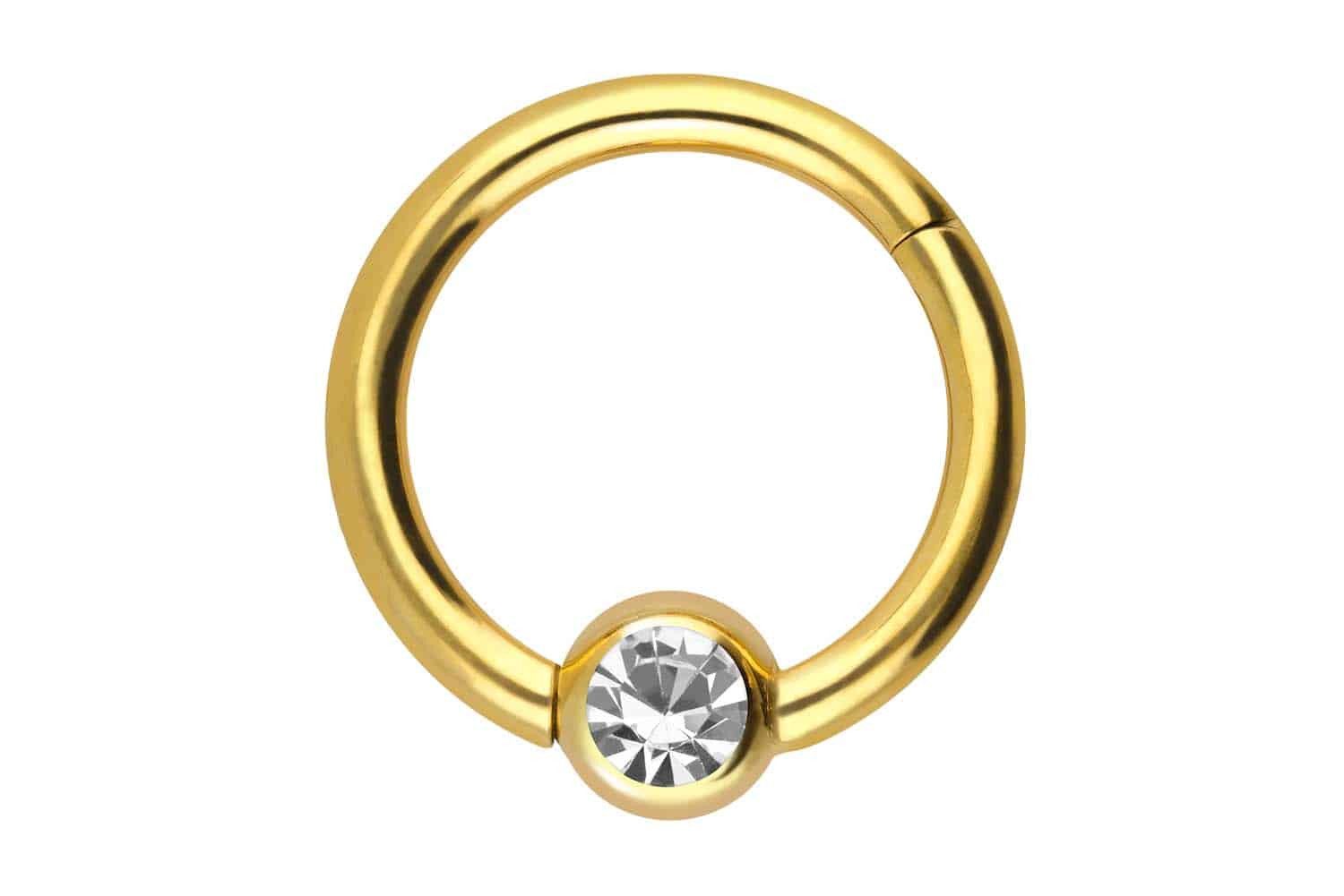PIERCINGLINE Nasenpiercing Titan Segmentring Clicker KRISTALL Ohrpiercing S günstig online kaufen
