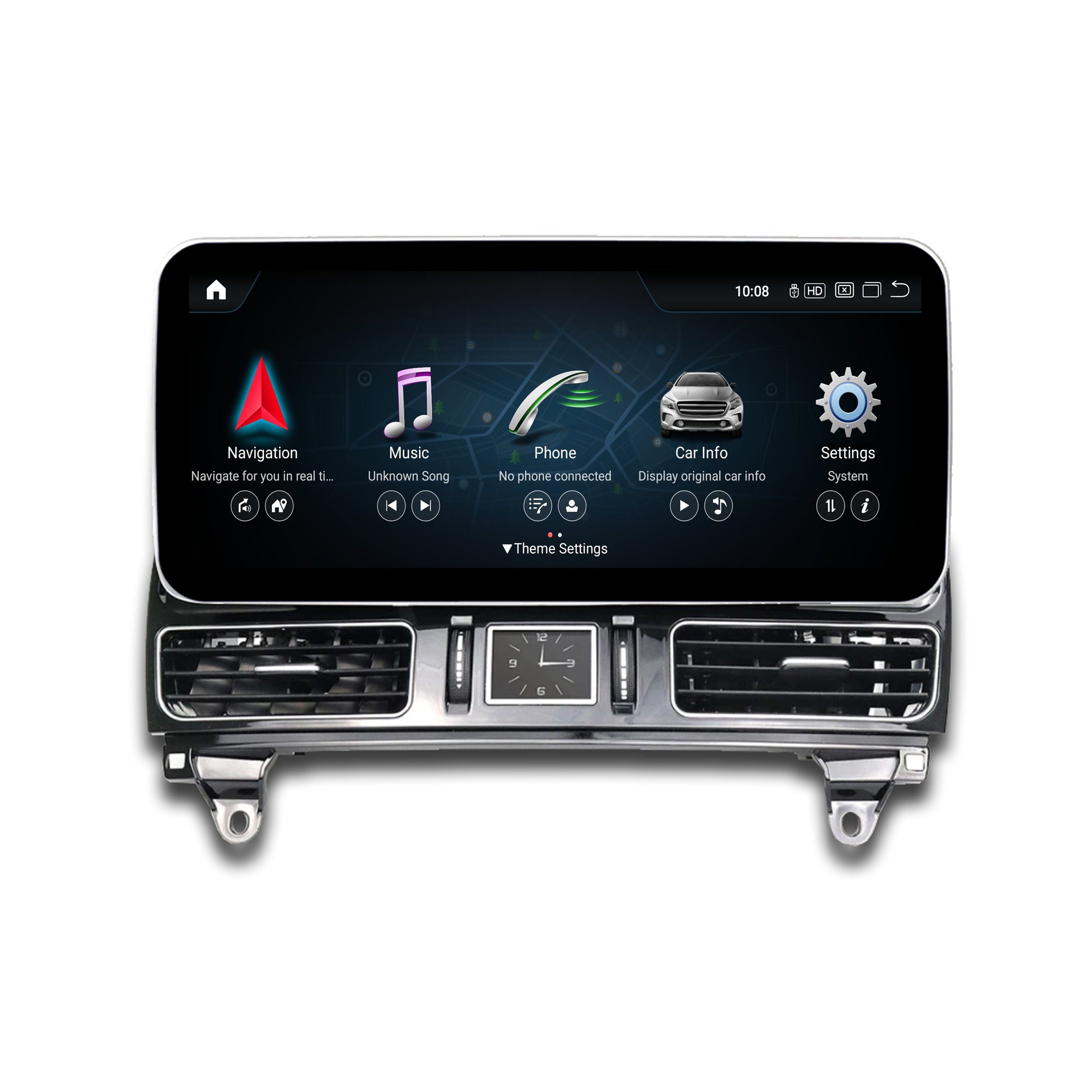 Einbau-Navigationsgerät Carplay TAFFIO X166 Mercedes GPS Touch W166 GL Android 4X NTG 12" ML Für