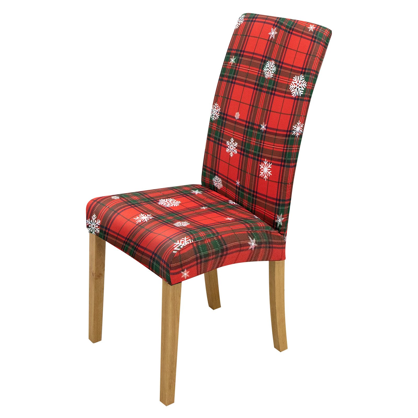 Qelus Stuhlhusse Stuhlhusse Stretch Stuhlhussen Weihnachtsmann Druck 2er/4e günstig online kaufen