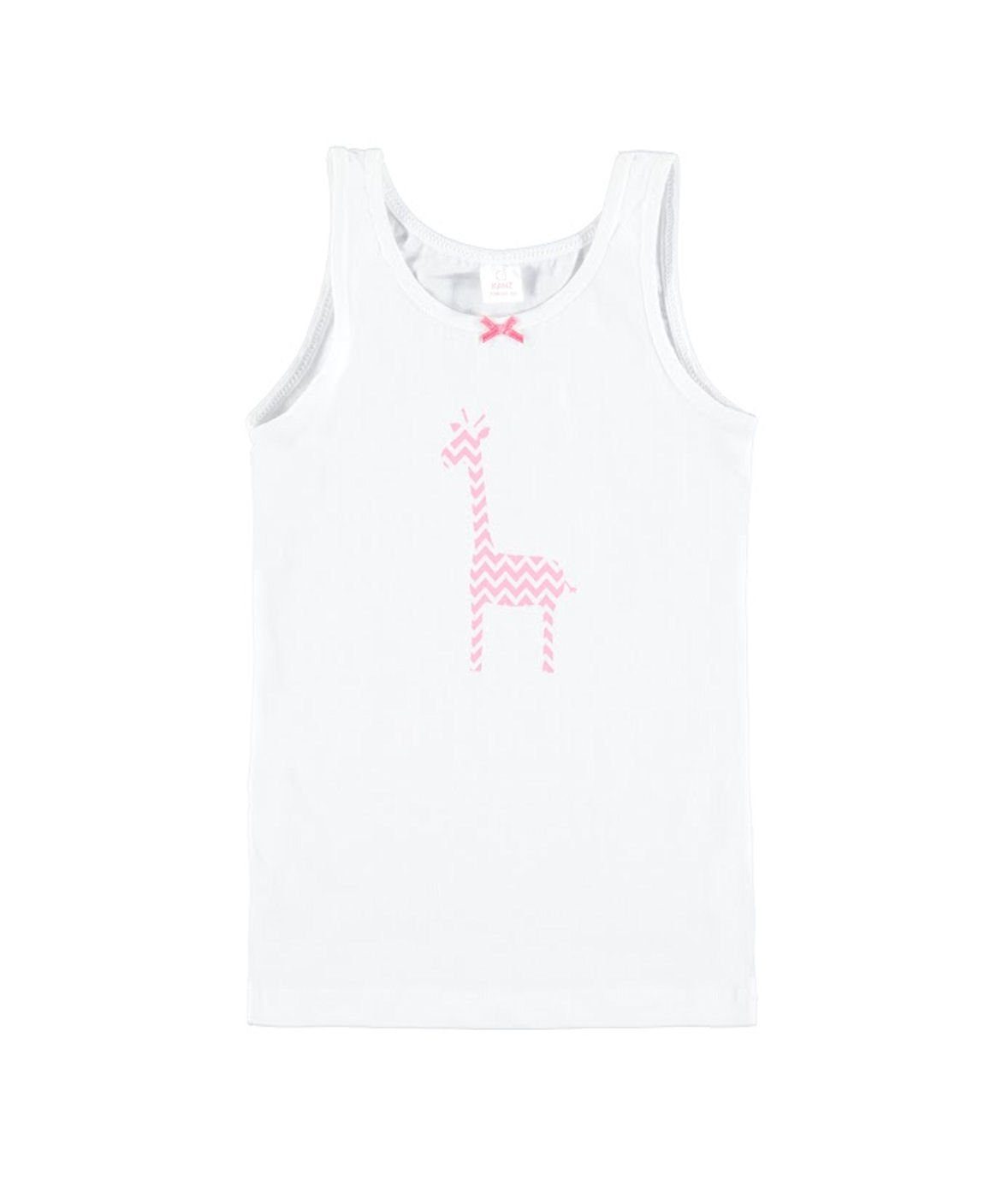 Mädchen Giraffe Unterhemd Set, Top Unterhemd weiß Kanz Kanz Hemd 2-St) (kein