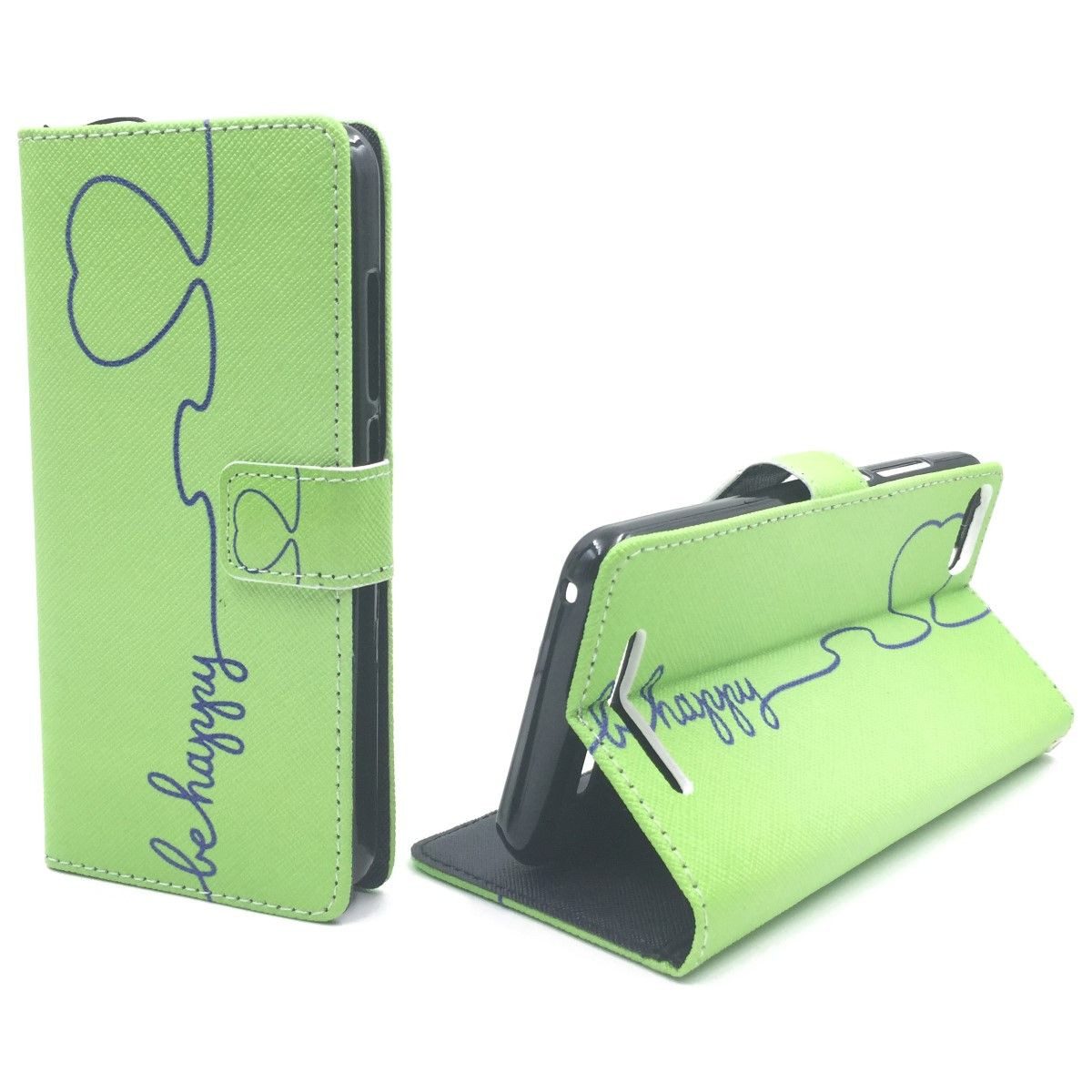 König Design Handyhülle Wiko Lenny 3, Wiko Lenny 3 Handyhülle Bookcover Grün
