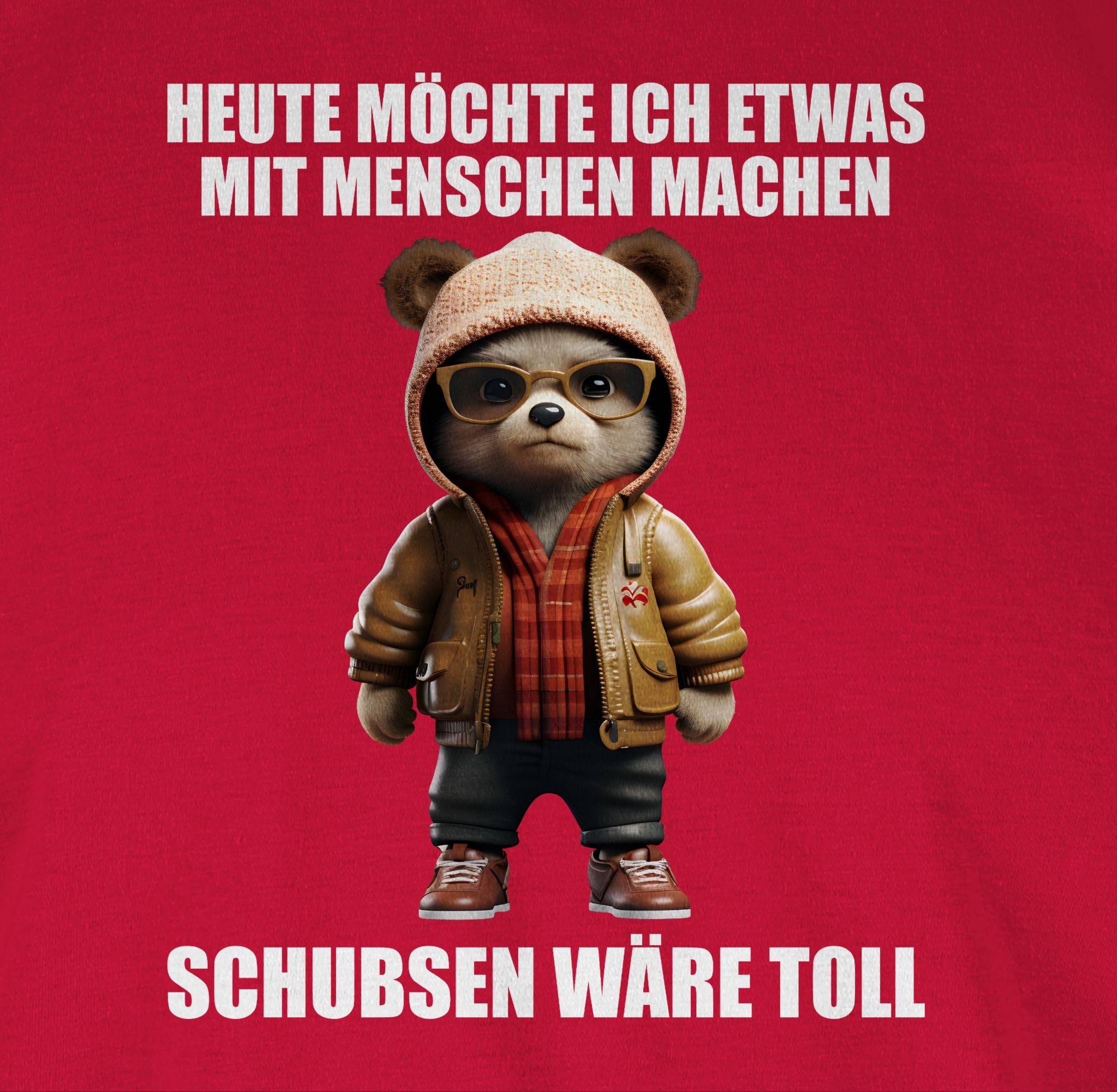 Shirtracer Rundhalsshirt Schubsen wäre toll Heute möchte ich etwas mit Mens günstig online kaufen