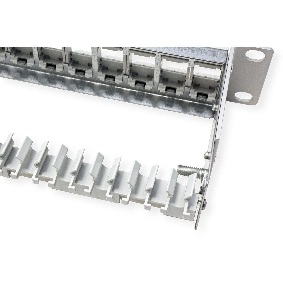 Metz Connect 19"-Panel 1HE Modulträger leer für 24 Module (E-DAT oder C6A) Netzwerk-Panel