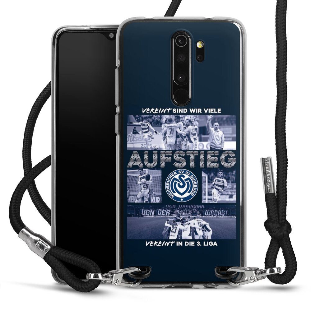 DeinDesign Handyhülle MSV Duisburg Aufstieg Offizielles Lizenzprodukt, Xiaomi Redmi Note 8 Pro Handykette Hülle mit Band Case zum Umhängen