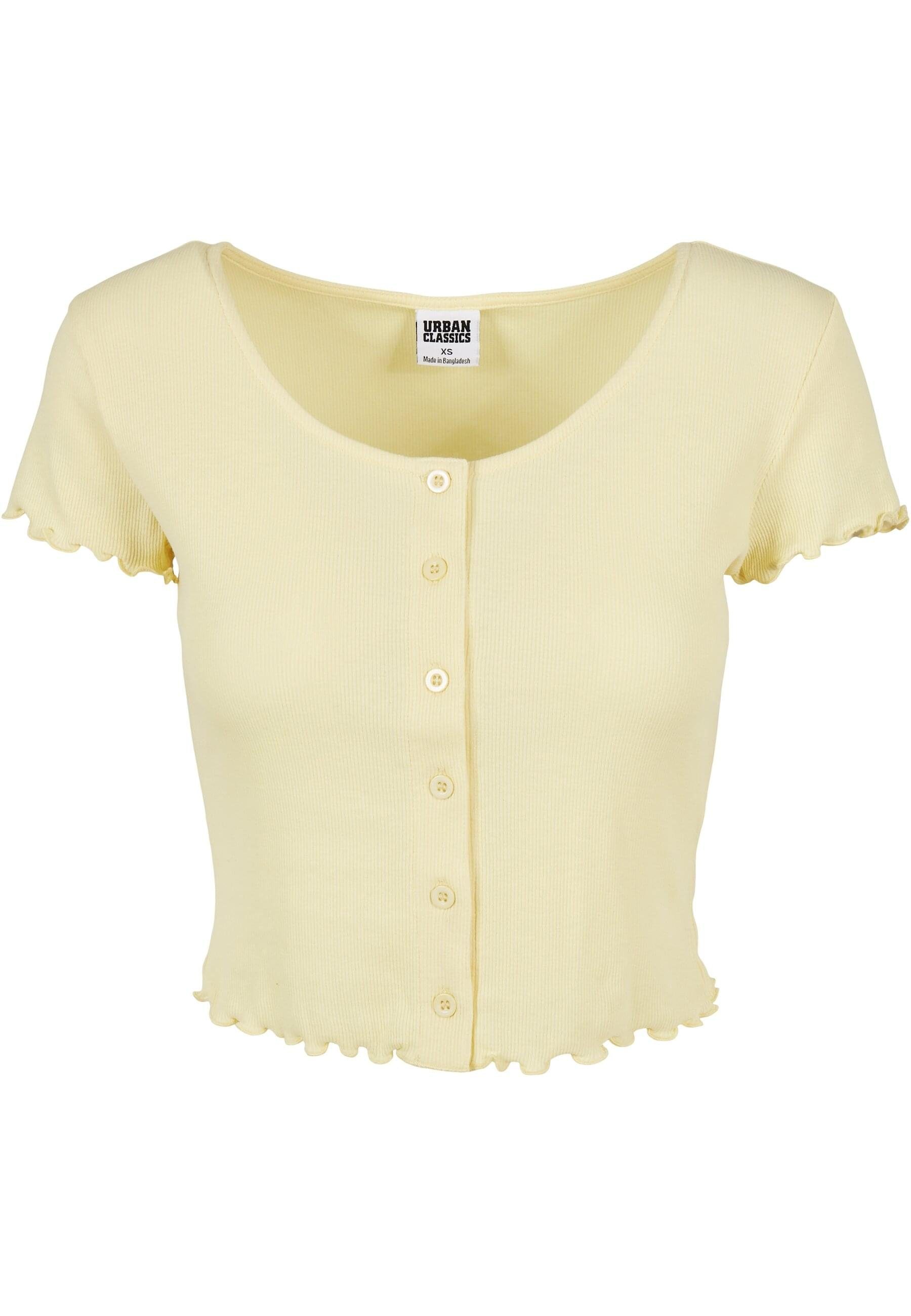 URBAN CLASSICS Kurzarmshirt Urban Classics Damen Ladies Cropped Button Up R günstig online kaufen