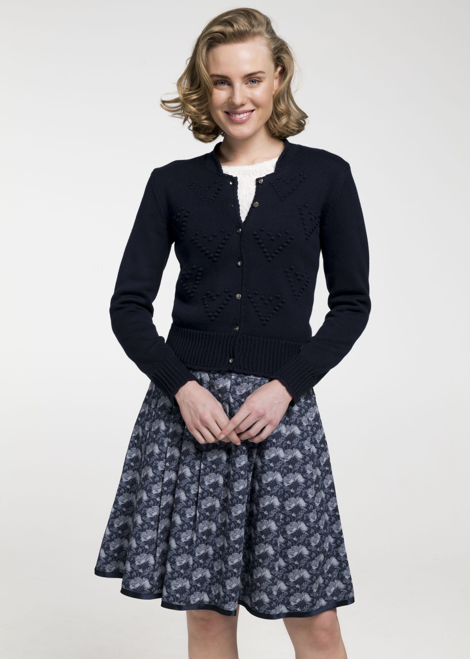 Spieth & Wensky Strickjacke Brescia mit trendiger Logo-Applikation