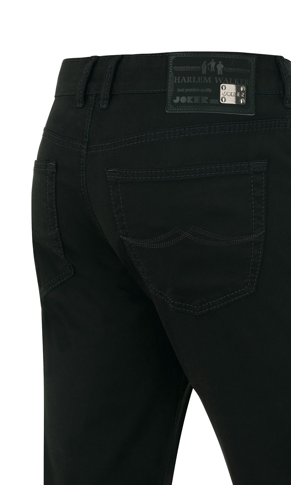 Joker 5-Pocket-Jeans Walker 1313600 Gabardine schwarz Stretch