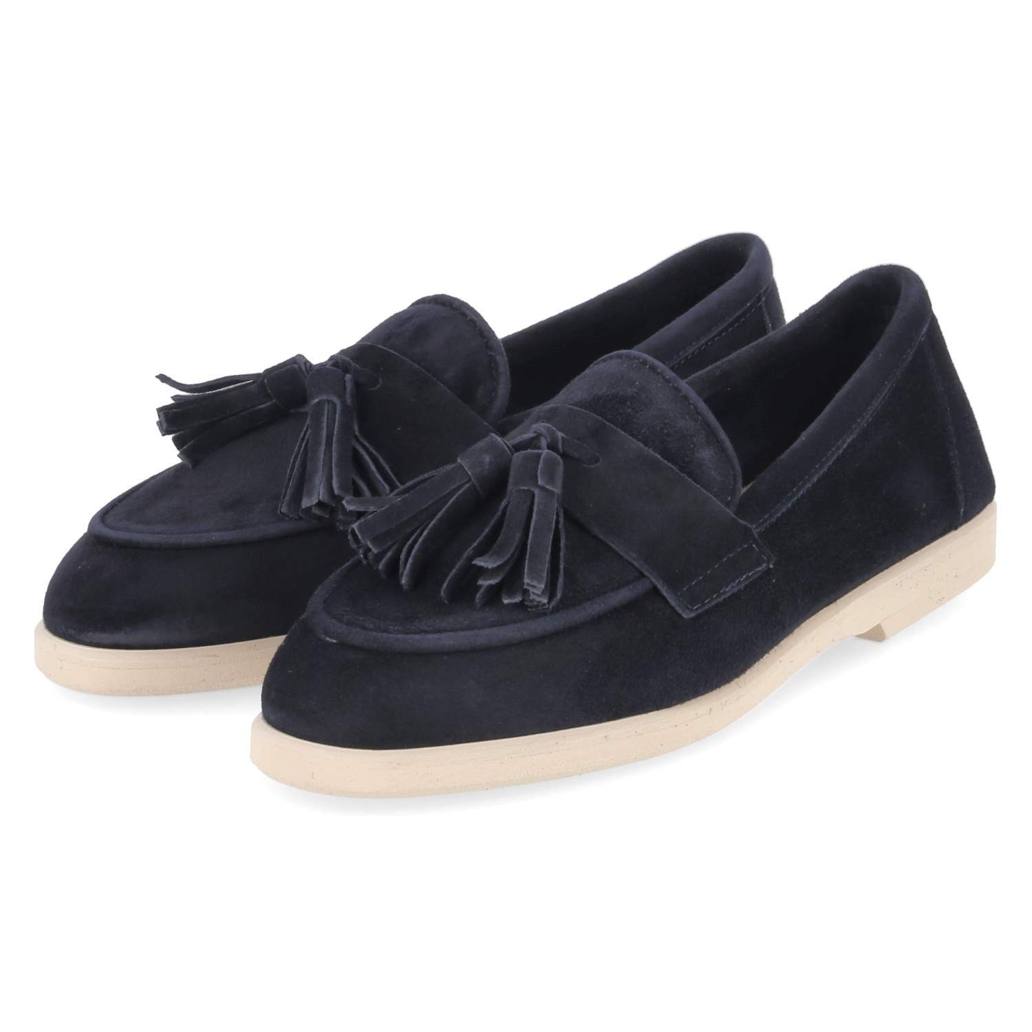 Kaerlek Kaerlek OLGA_2 BLU Damen Rauleder blau Slipper