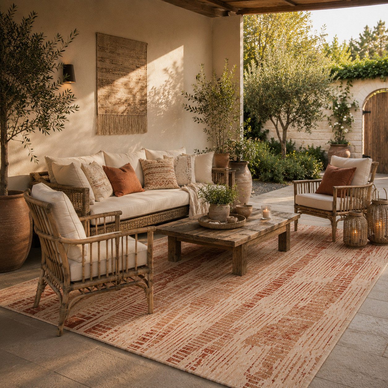 Pergamon Outdoorteppich In- und Outdoor Teppich Carpetto, Rechteckig, Höhe: 6 mm