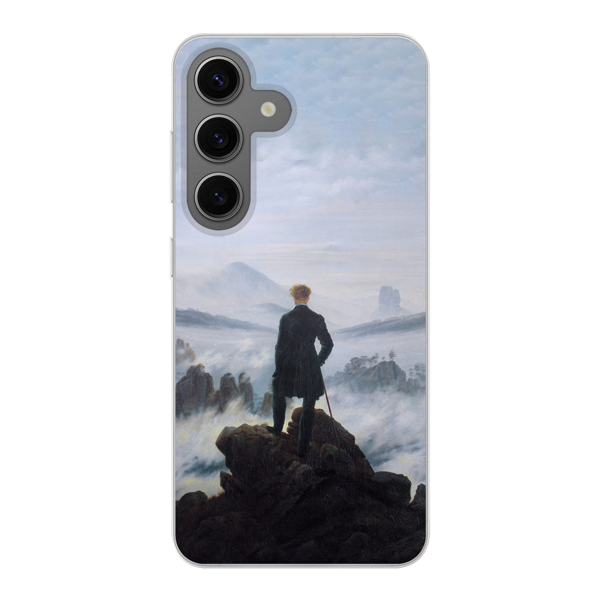 MuchoWow Handyhülle für Samsung Galaxy S24 Der Wanderer über dem Nebelmeer - Caspar David, Phone Case, Silikon, Schutzhülle Dünn