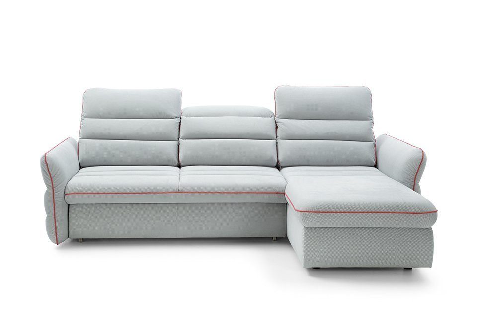 Wohnlandschaft Textil Ecksofa Ecksofa, Leder JVmoebel Polster Couch Sofas Design