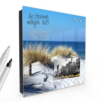 Primedeco Schlüsselkasten Magnetpinnwand und Memoboard mit Glasfront Motiv Strand und Meer (1 St)