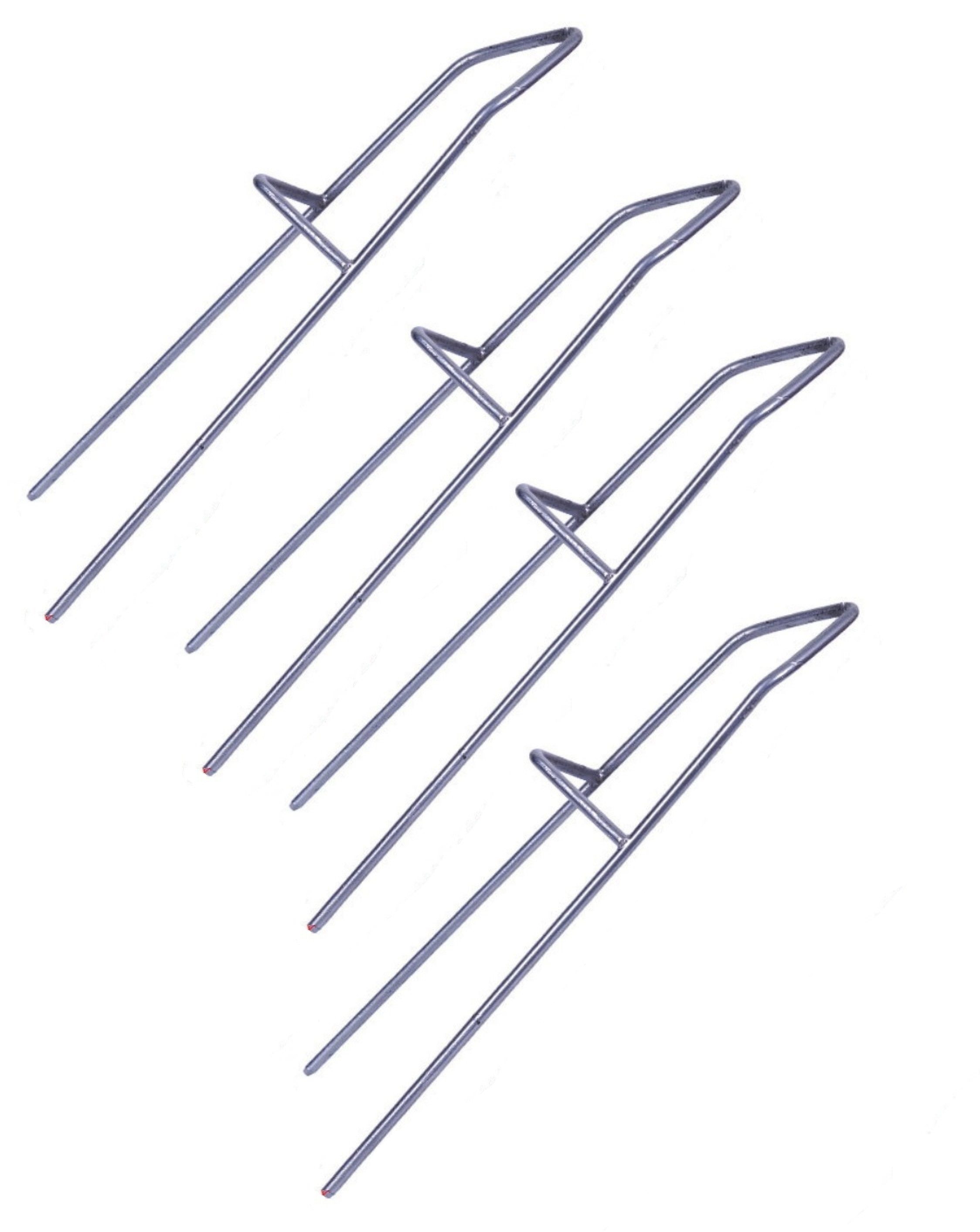 Angelkescher 4er Set Angelrutenhalter Boden, Rutenhalter aus Metall - Rutenständer