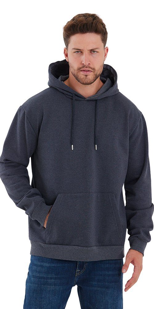 COMEOR Kapuzenpullover mit Dunkelgrau Herren Kapuze Sweatshirt Hoodie