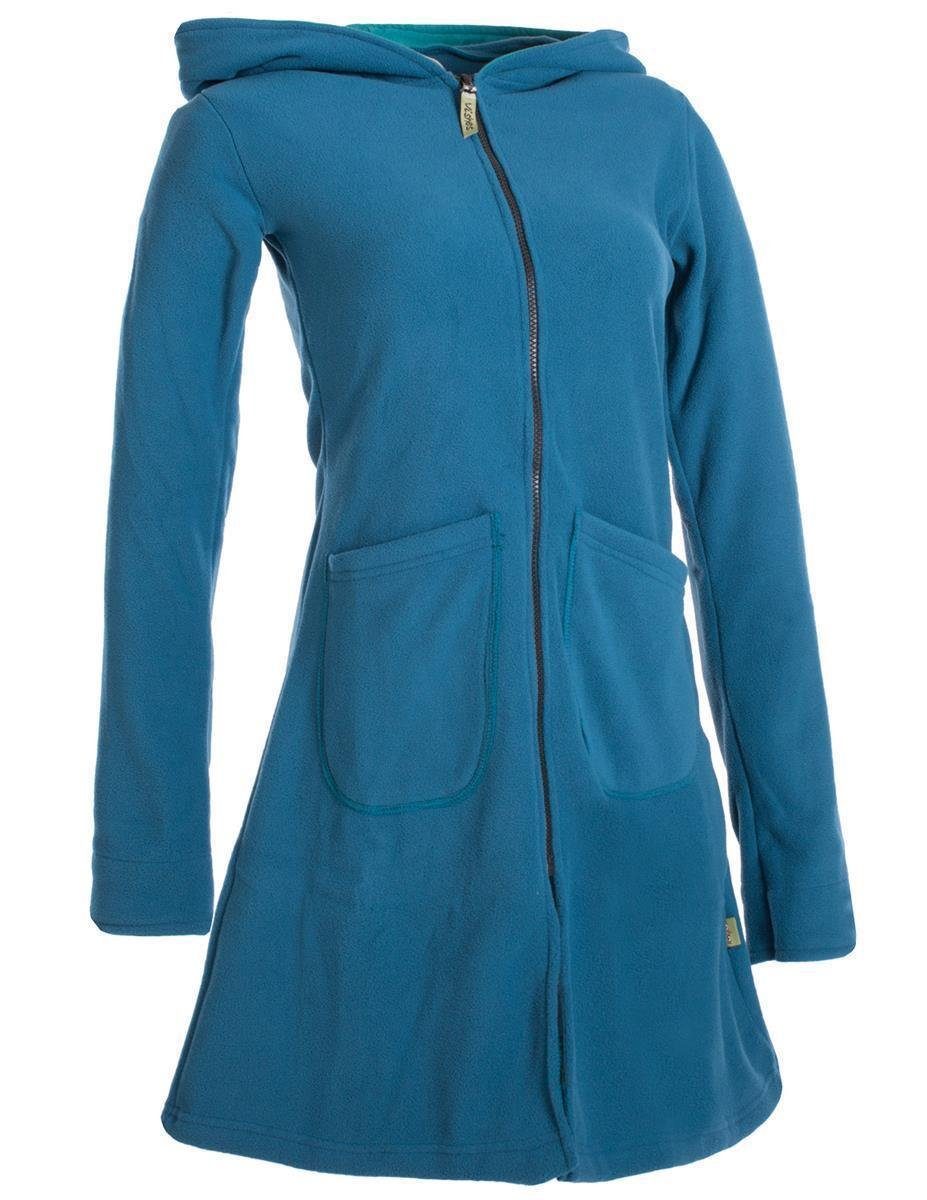 Vishes Wintermantel Elfen Eco Fleecemantel mit Kapuze Hippie, Goa, Ethno Boho Style