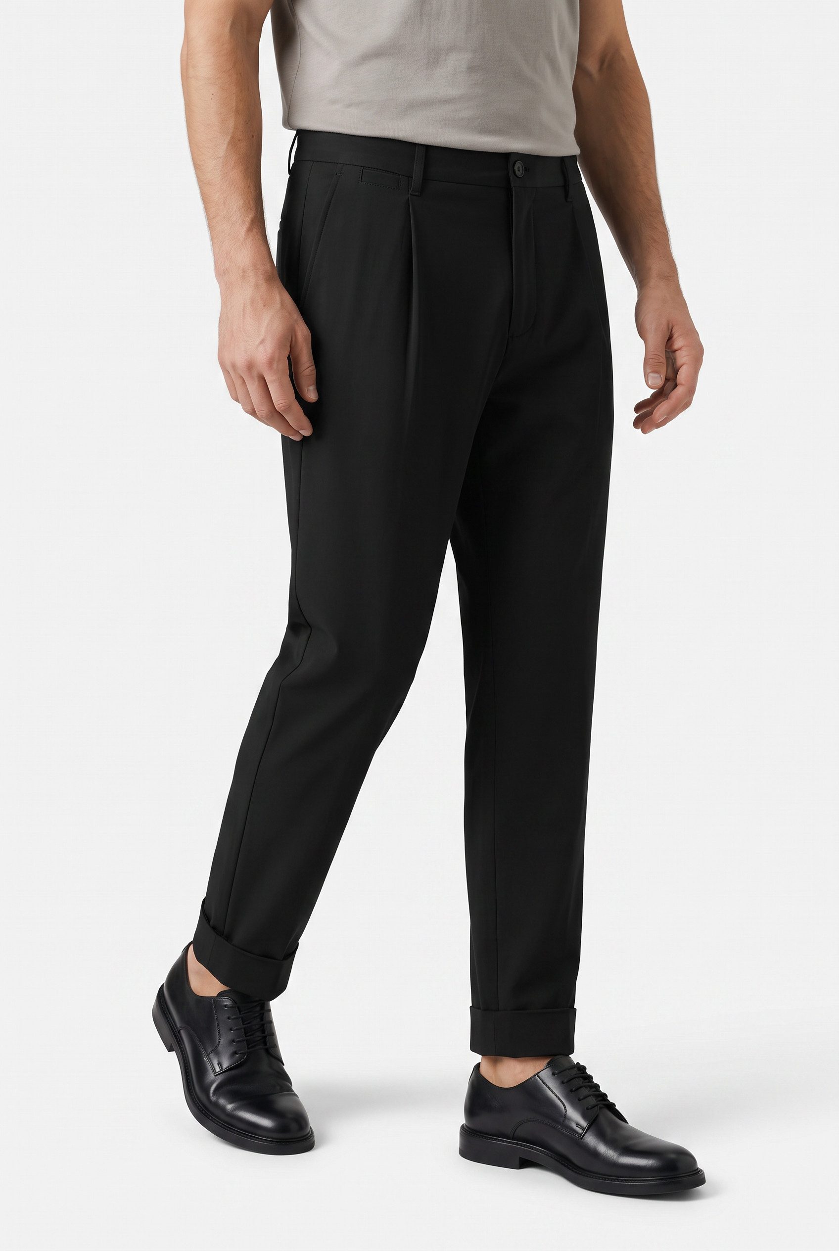 Strellson Bundfaltenhose Louis Relaxed Fit Everyday Business Pants mit geradem Bein, Pflegeleicht