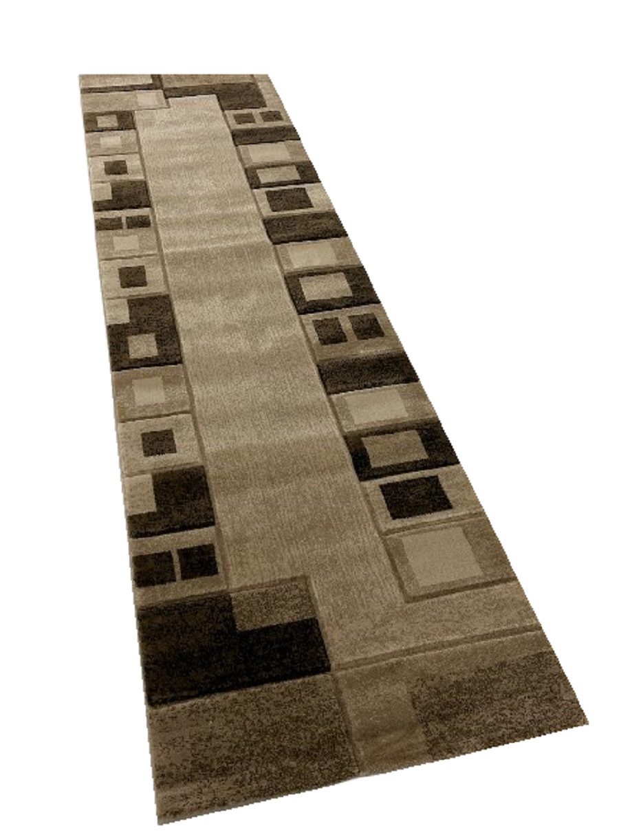 Vimoda Designteppich Teppich Wohnzimmer Modern Teppich braun kariert, Recht günstig online kaufen