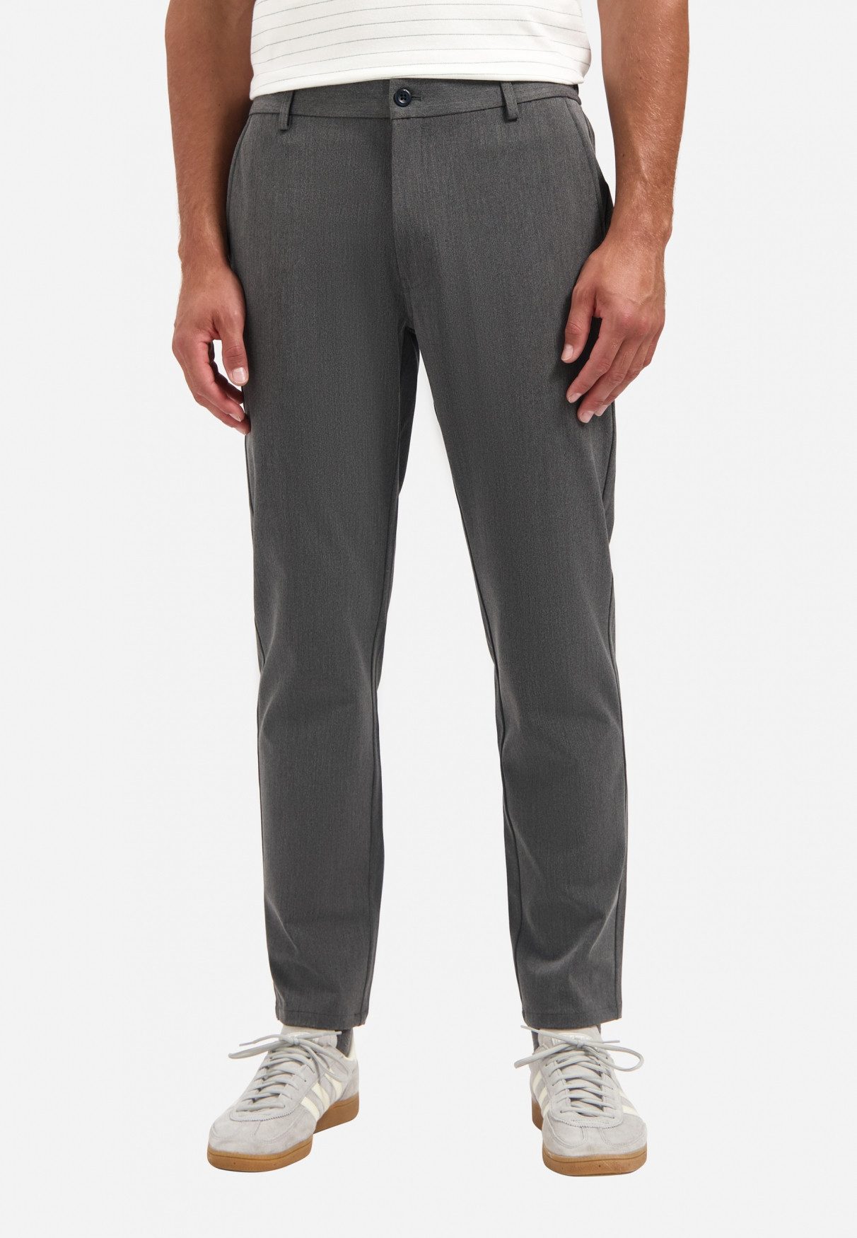 NO EXCESS Chinohose No Excess Melierte Stretch-Chinohose Pants Chino Stretc günstig online kaufen