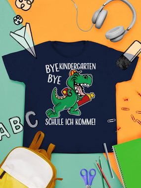 Shirtracer T-Shirt Bye Bye Kindergarten Dinosaurier Einschulung Junge Schulanfang Geschenke