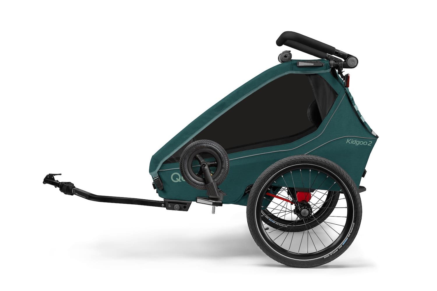Qeridoo Fahrradkinderanhänger Kidgoo1 (2 Kinder), ab 6 Monate-ca. 5 Jahre, zwei Kinder, Fahrradanhänger, Buggy, Jogger