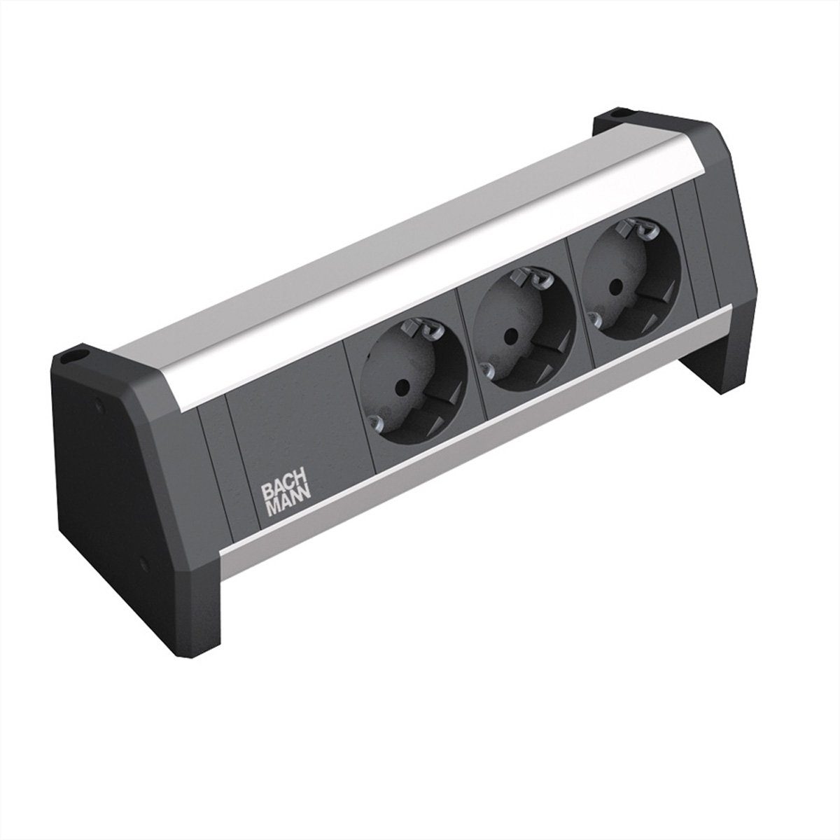 Bachmann Desk Steckdosenleiste 3x Schutzkontakt Steckdosenleiste (Kabellänge 0 m), 902.0048