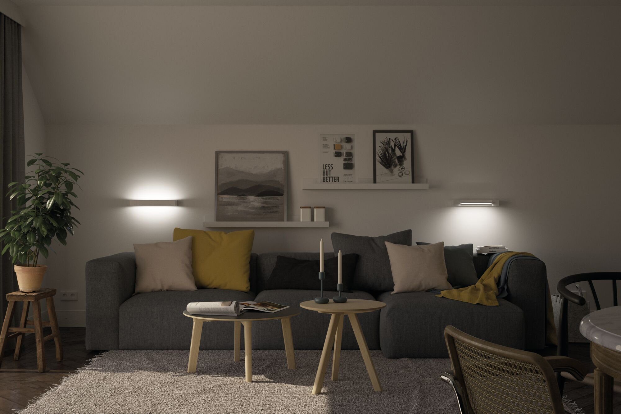 Paulmann Wandleuchte Lucille, LED fest integriert, Warmweiß günstig online kaufen