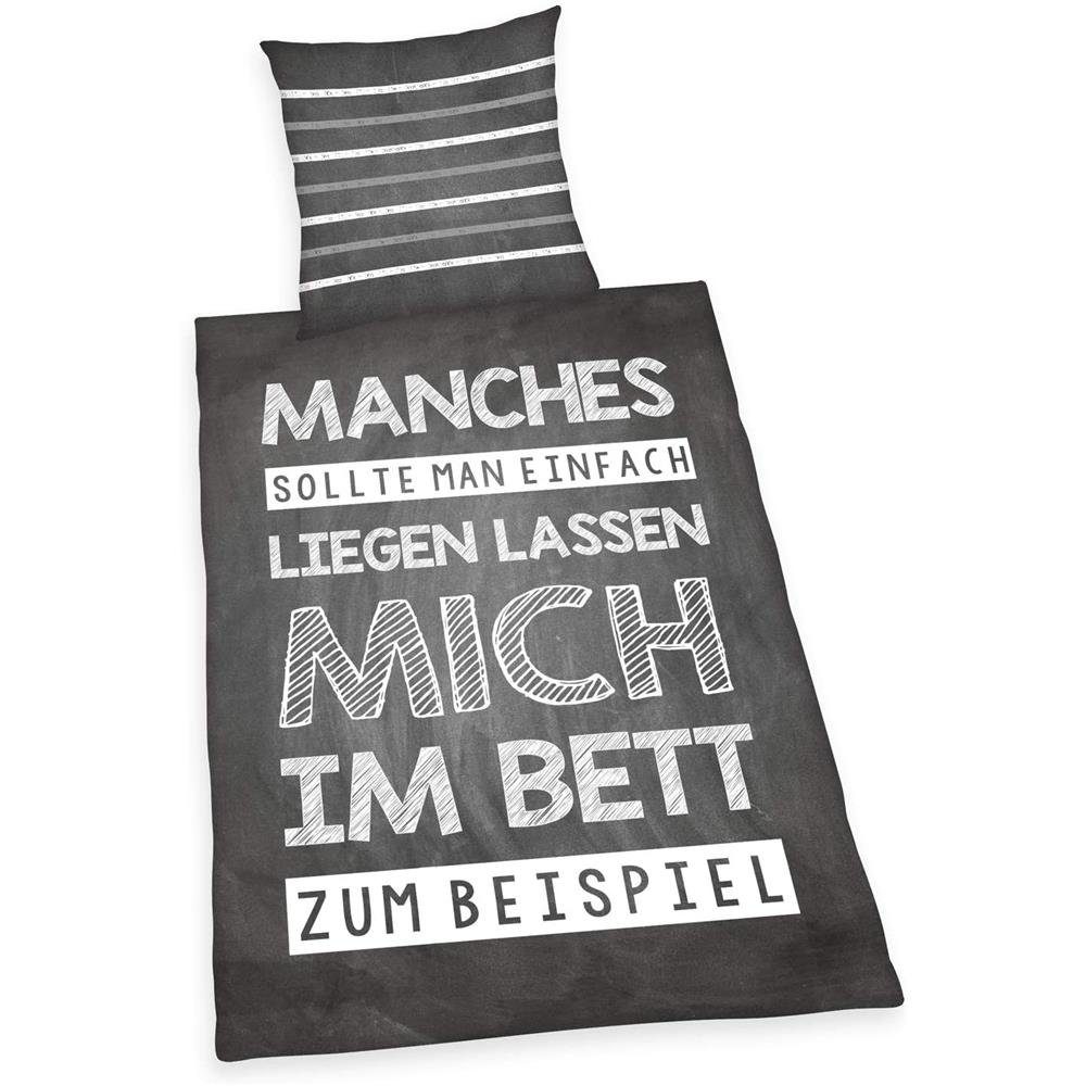 Herding Young Collection Jugendbettwäsche Spruch “Liegen günstig online kaufen