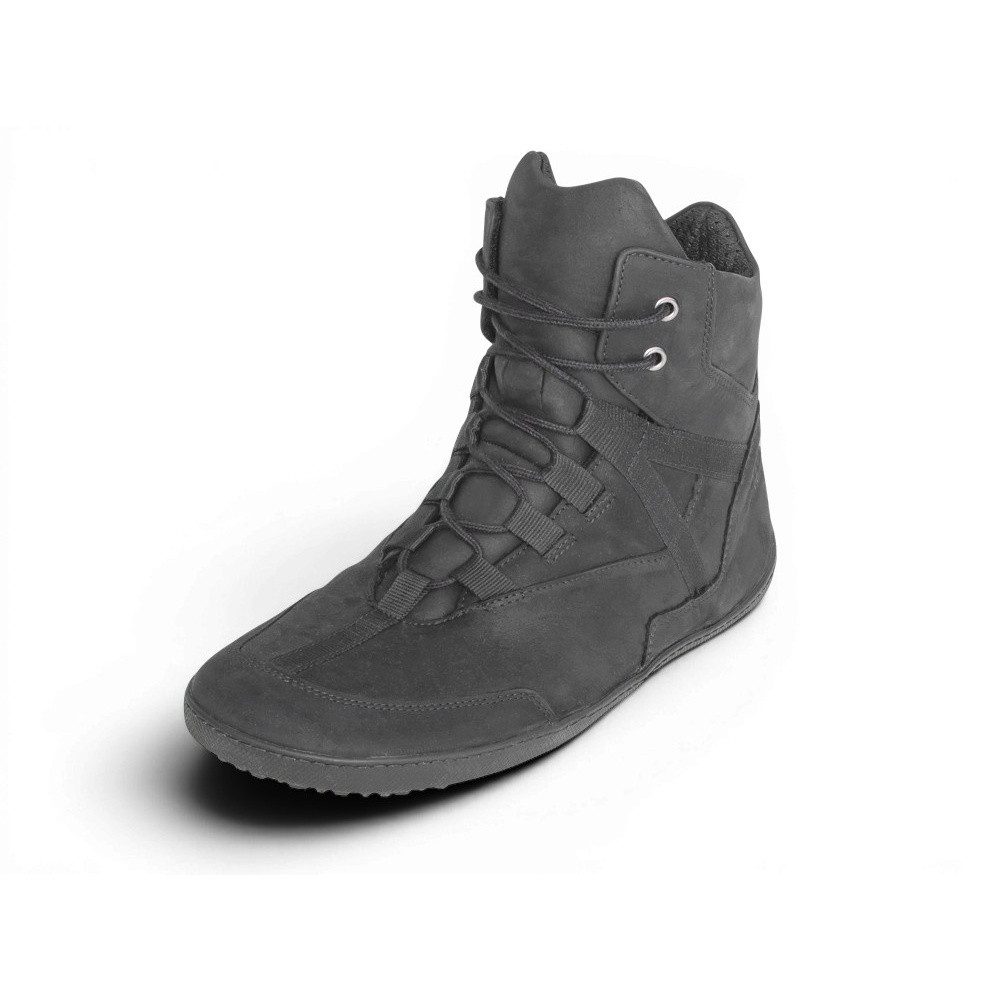 Sole Runner Trekking-Barfussschuhe Surtur Leder (breite Zehenbox) schwarz Sneaker