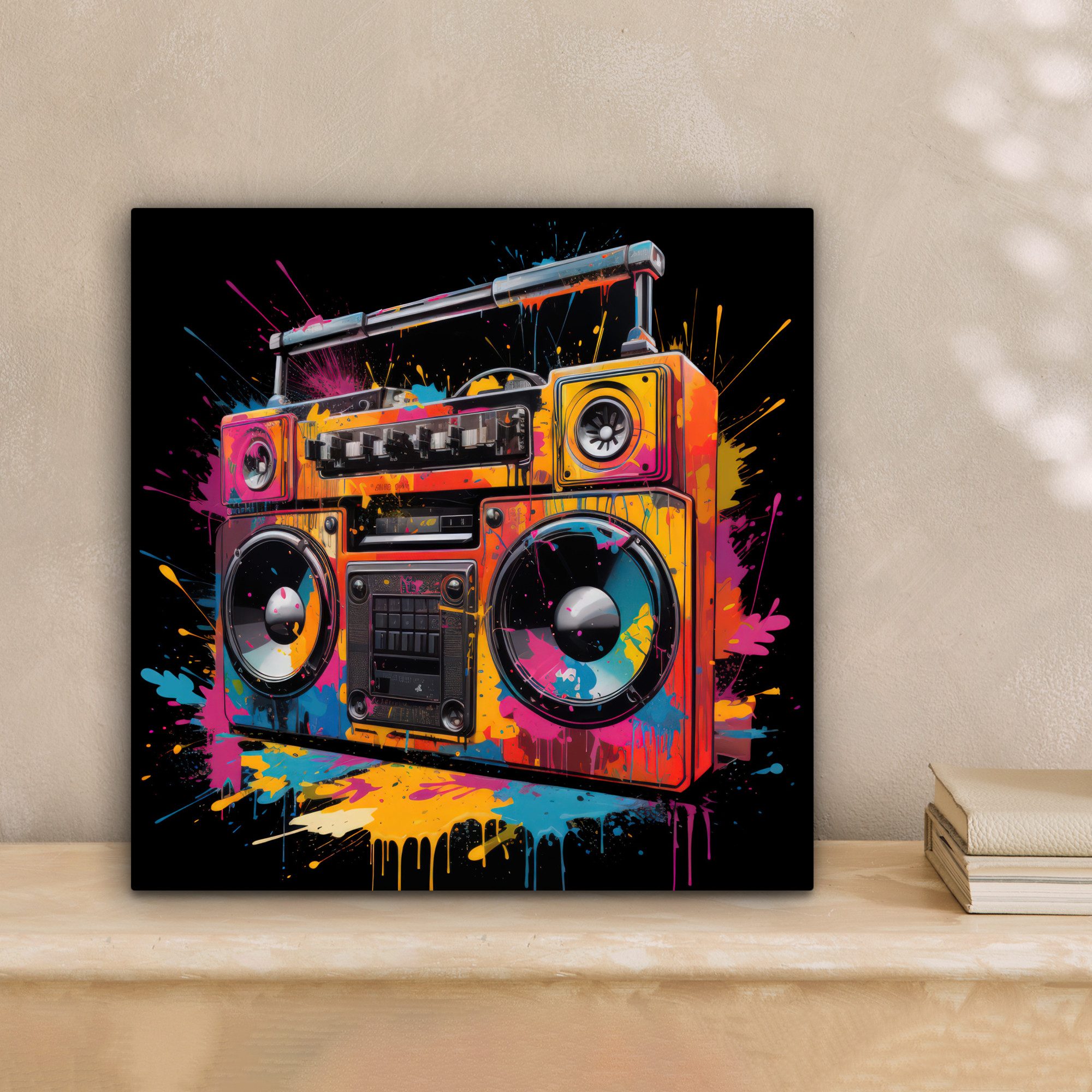 OneMillionCanvasses® Leinwandbild Radio - Graffiti - günstig online kaufen