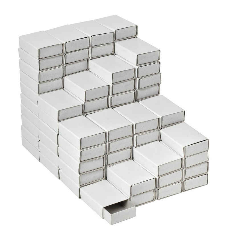 VBS XXL Aufbewahrungsbox Streichholzschachteln Blanko, Weiß, 100 Stück