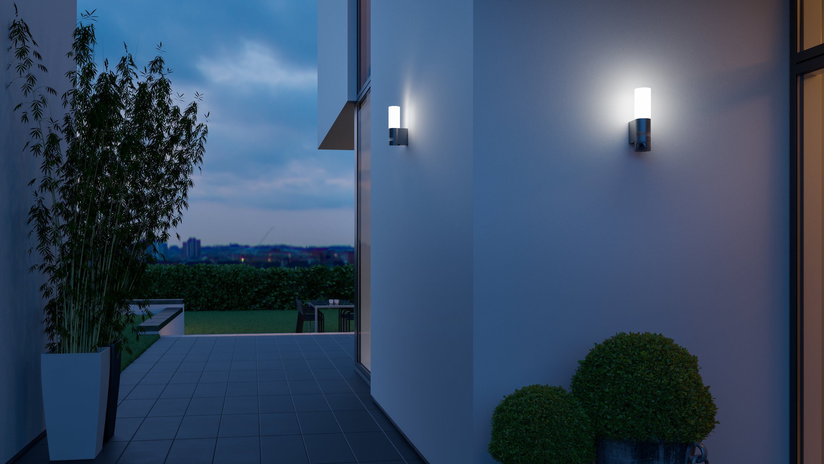 steinel LED Außen-Wandleuchte L 605, mit Bewegungsmelder, LED fest integriert, Warmweiß, 11,3 W, warmweiß, 729 lm