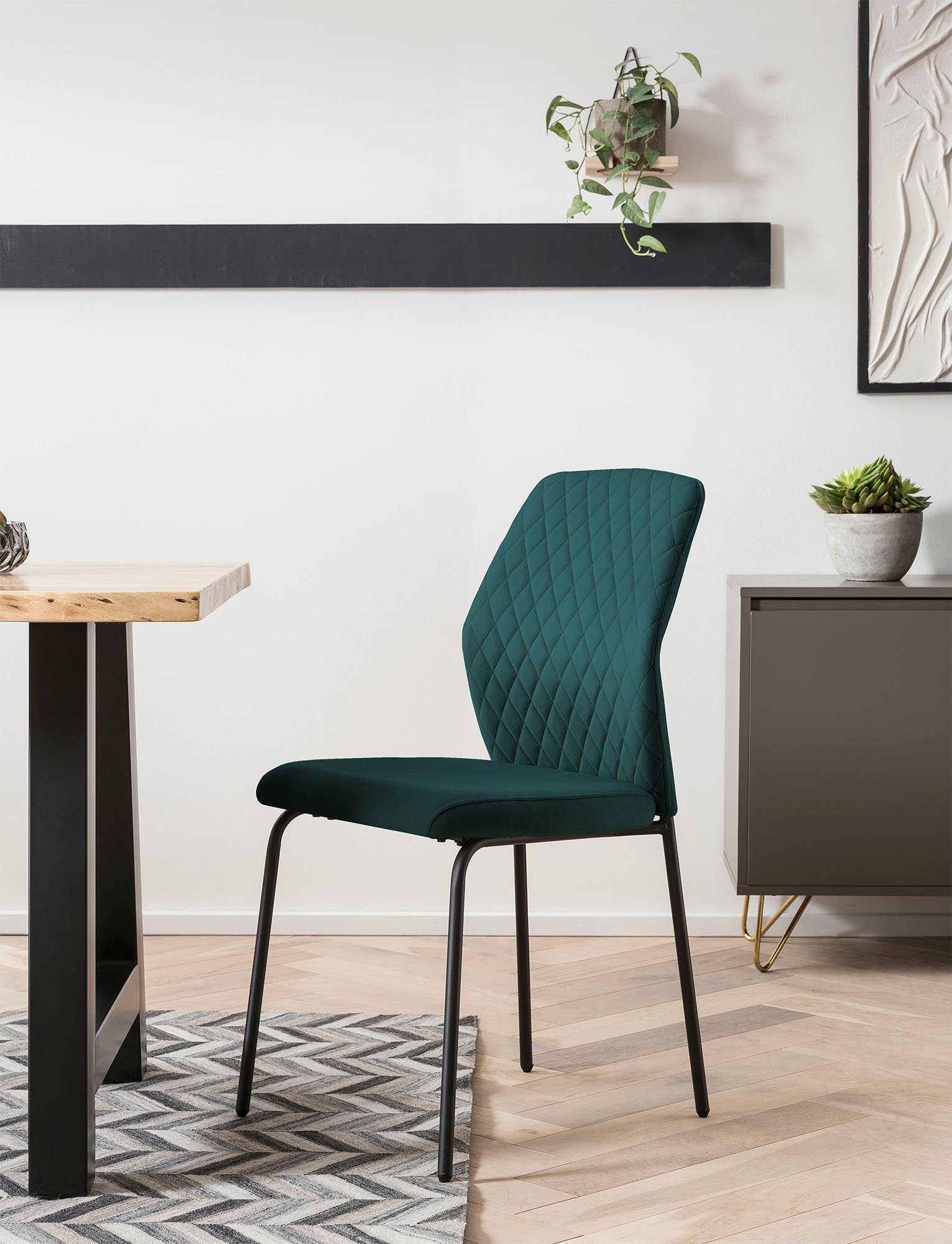 SalesFever 4-Fußstuhl Esszimmerstuhl mit elegantem Stil günstig online kaufen