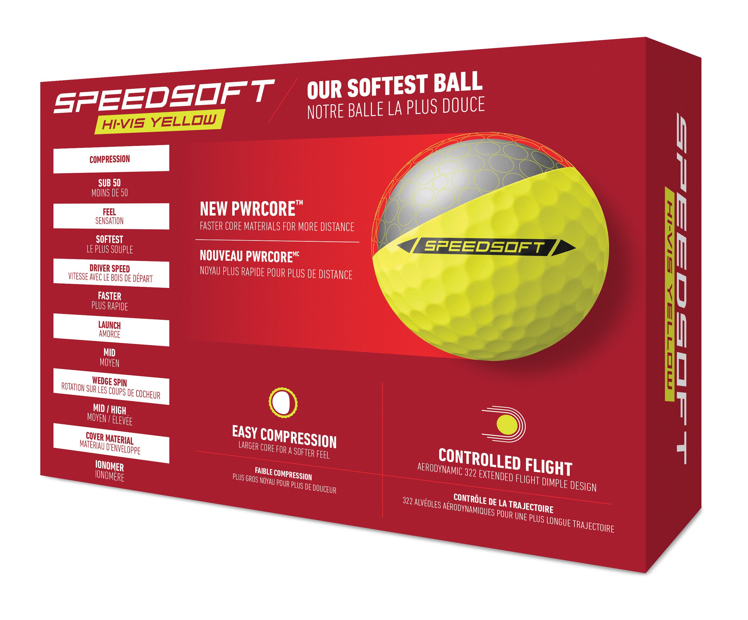 Taylormade Golfball TaylorMade Golfball Speed Soft Gelb 1 Dutzend