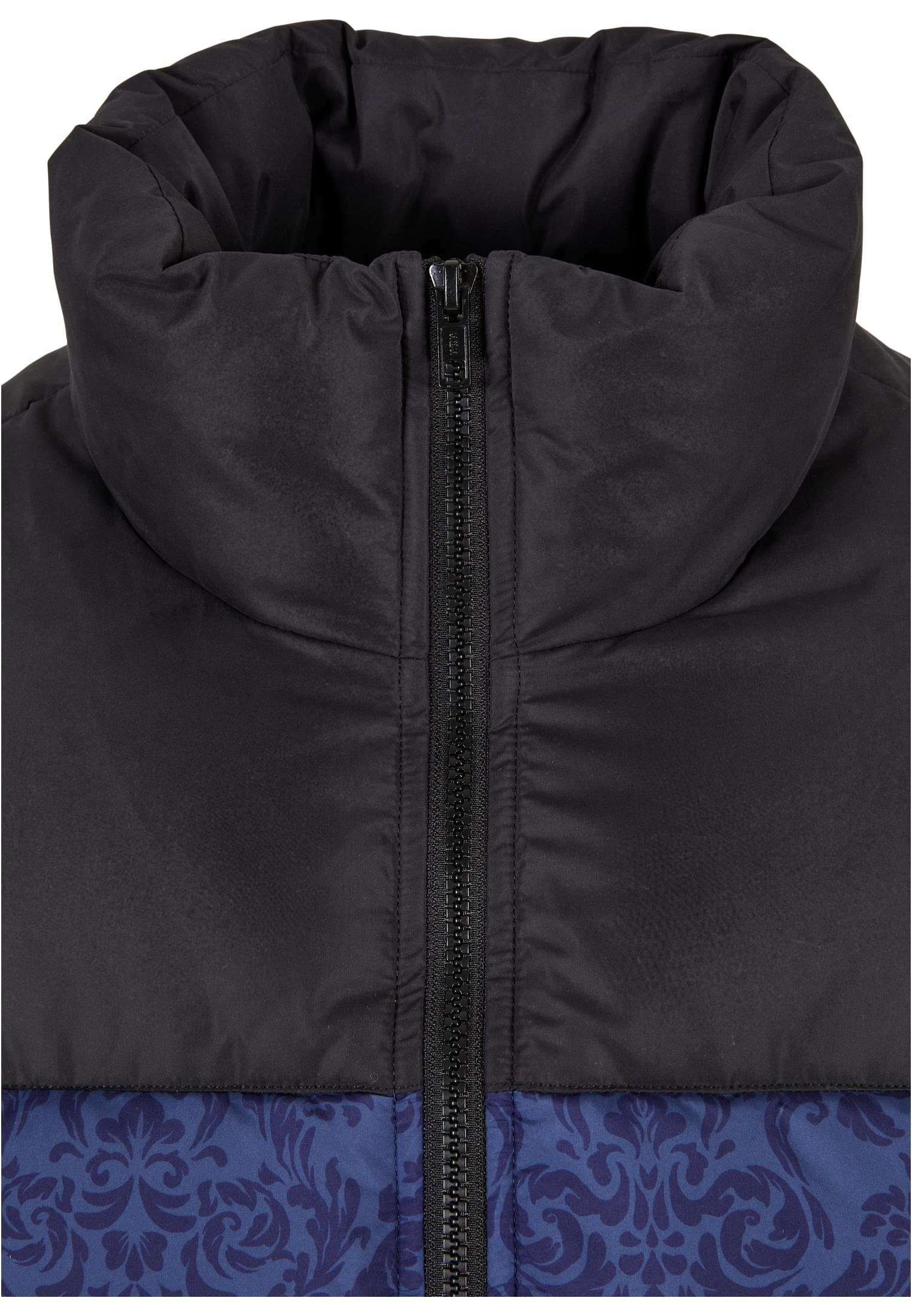 Winterjacke Puffer AOP damast Retro Jacket darkblue Herren URBAN aop (1-St) CLASSICS
