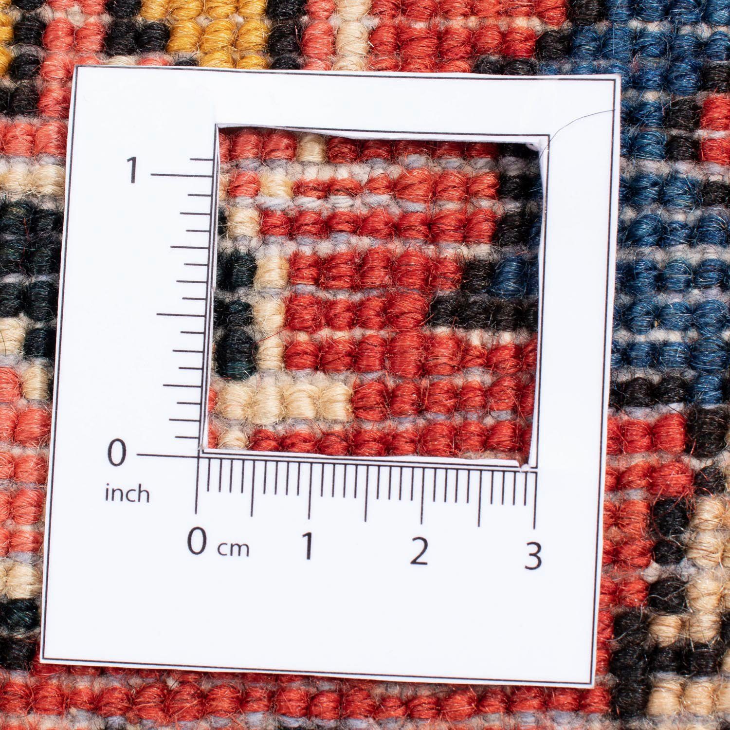Medaillon cm, scuro 258 Bachtiar rechteckig, Zertifikat 345 mit mm, Unikat x morgenland, 10 Wollteppich Rosso Höhe: